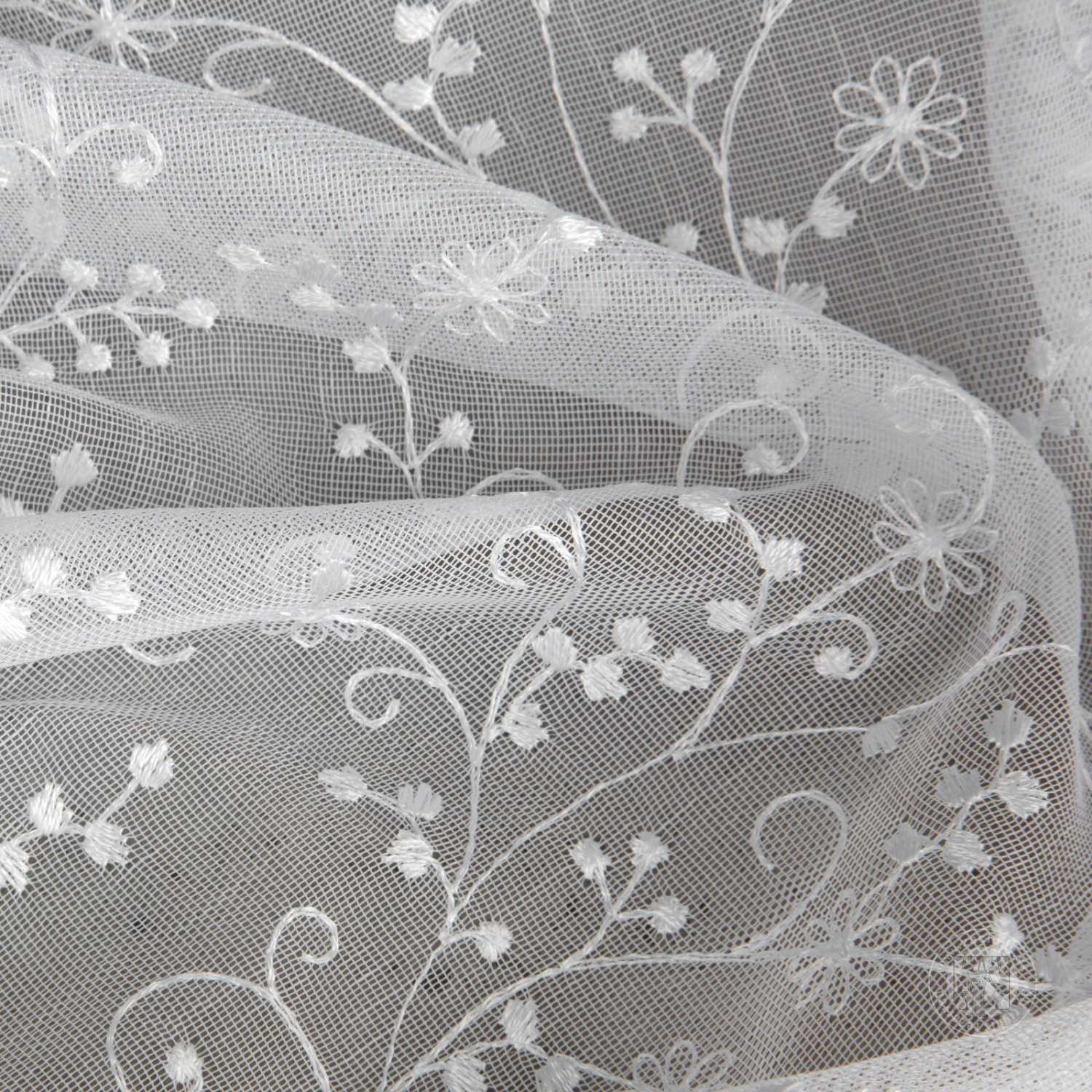 Záclona metráž 15369 biela 280cm