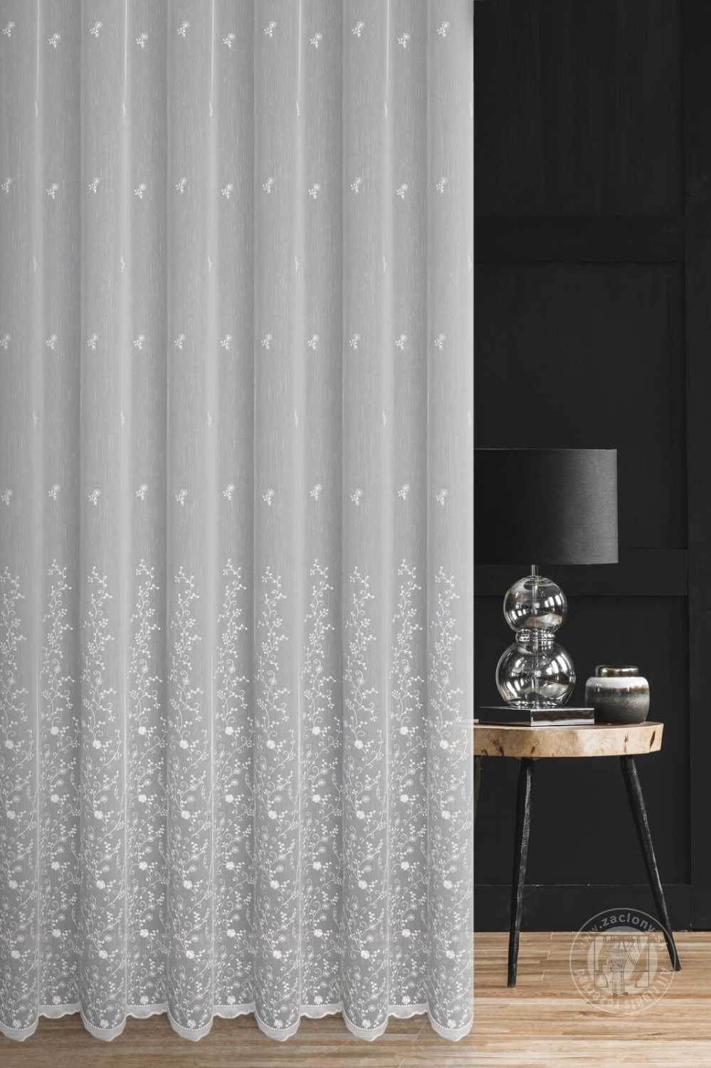 Záclona metráž 15369 biela 280cm