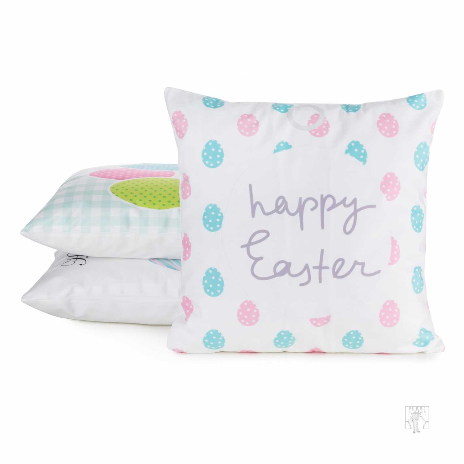 Veľkonočná obliečka na vankúš JAR/9 45x45cm biela/modrá