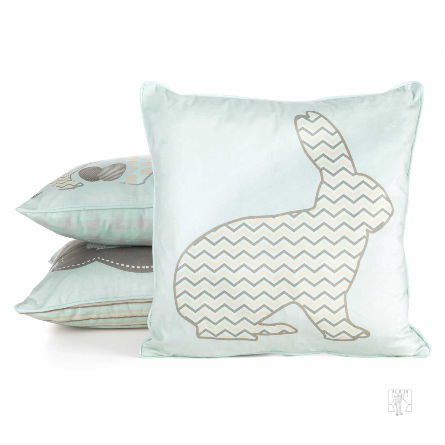 Veľkonočná obliečka na vankúš JAR/1 45x45cm mätová/béžová