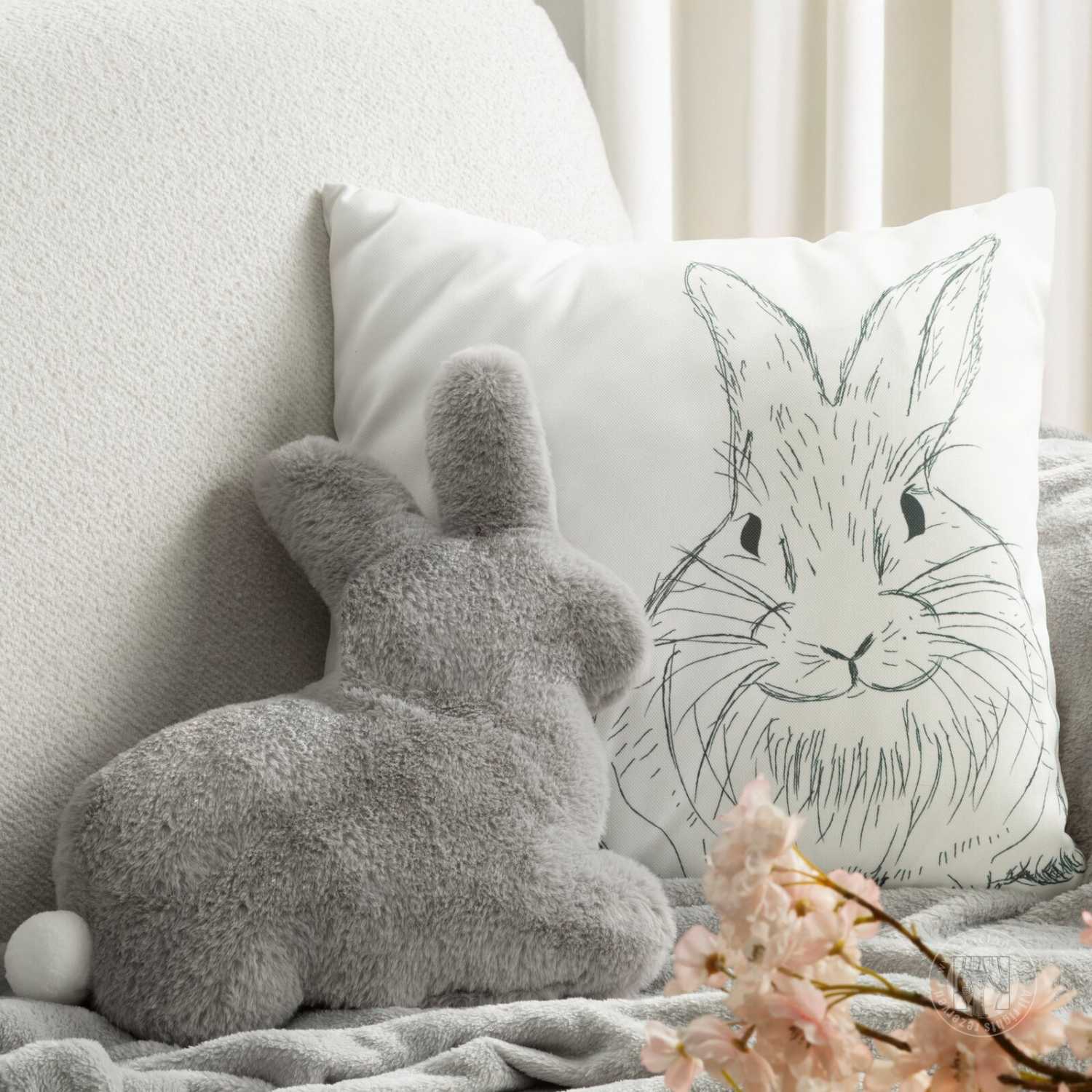 Veľkonočná obliečka na vankúš JAR/139 45x45cm biela/čierna