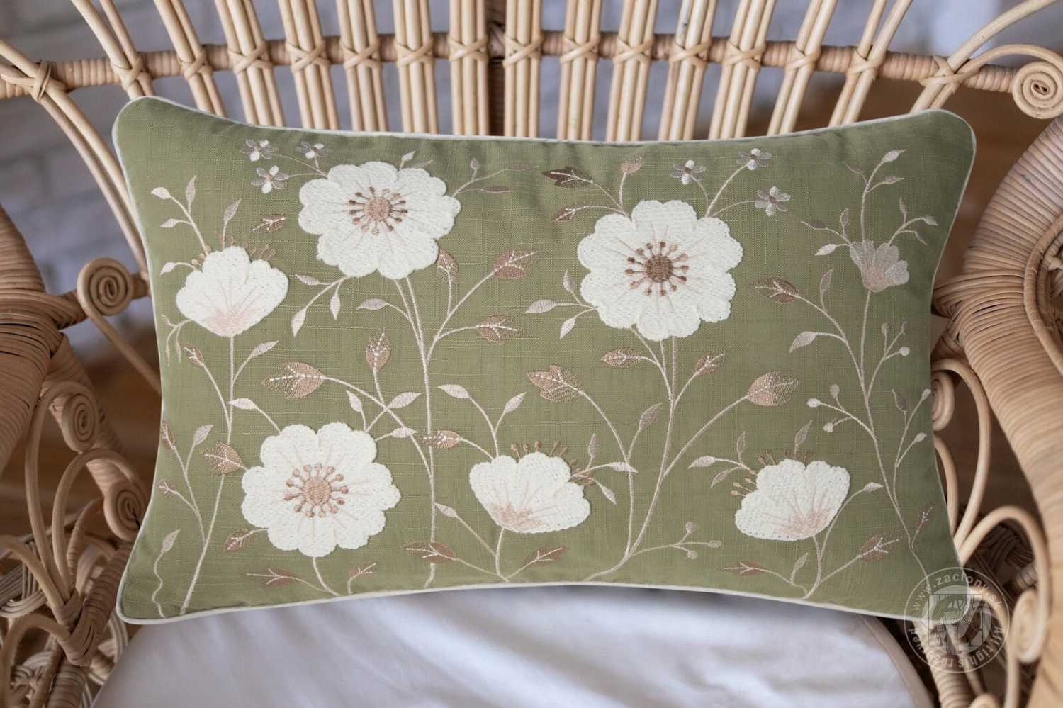 Veľkonočná obliečka na vankúš JAR/123 30x50cm zelená/biela