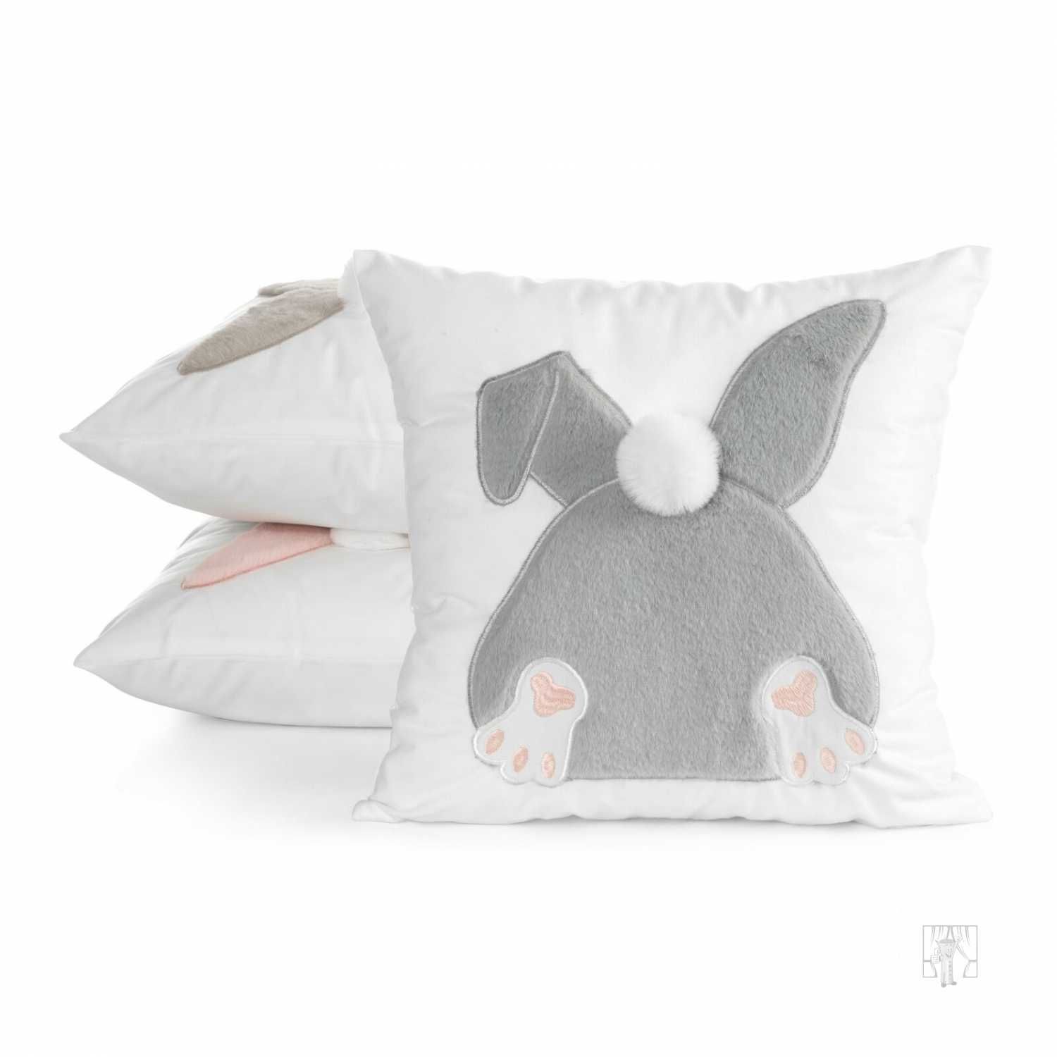 Veľkonočná obliečka na vankúš JAR/129 45x45cm biela/sivá