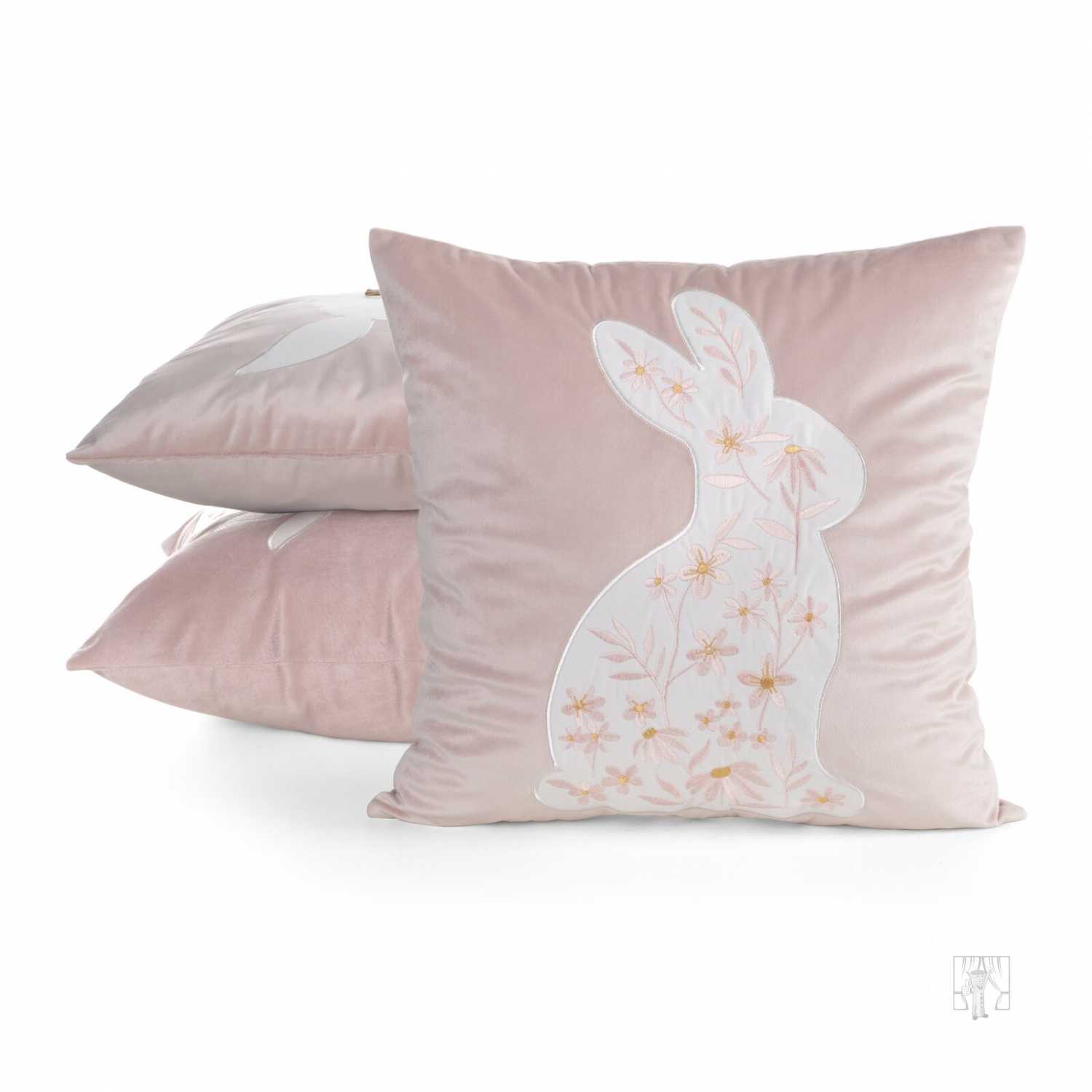 Veľkonočná obliečka na vankúš JAR/132 45x45cm biela/ružová