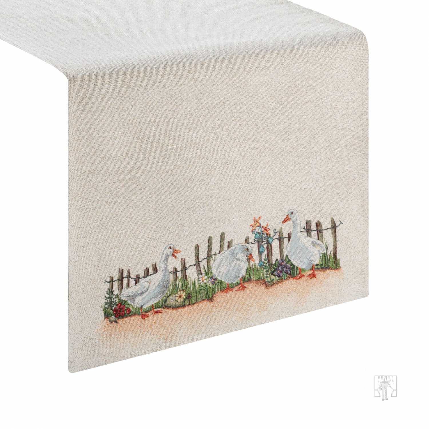 Veľkonočný gobelínový obrus 4097 45x140cm naturálny