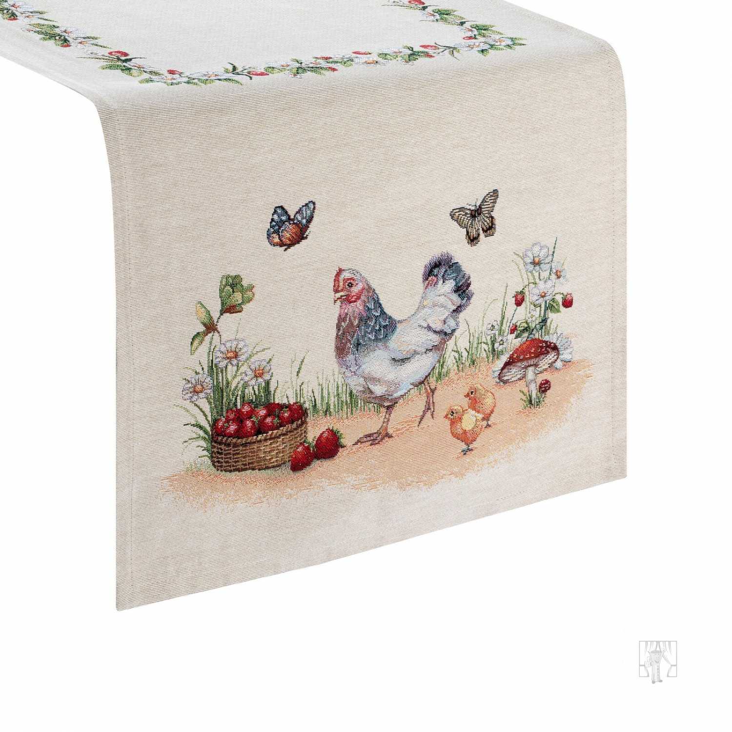 Veľkonočný gobelínový obrus 1287 45x140cm naturálny