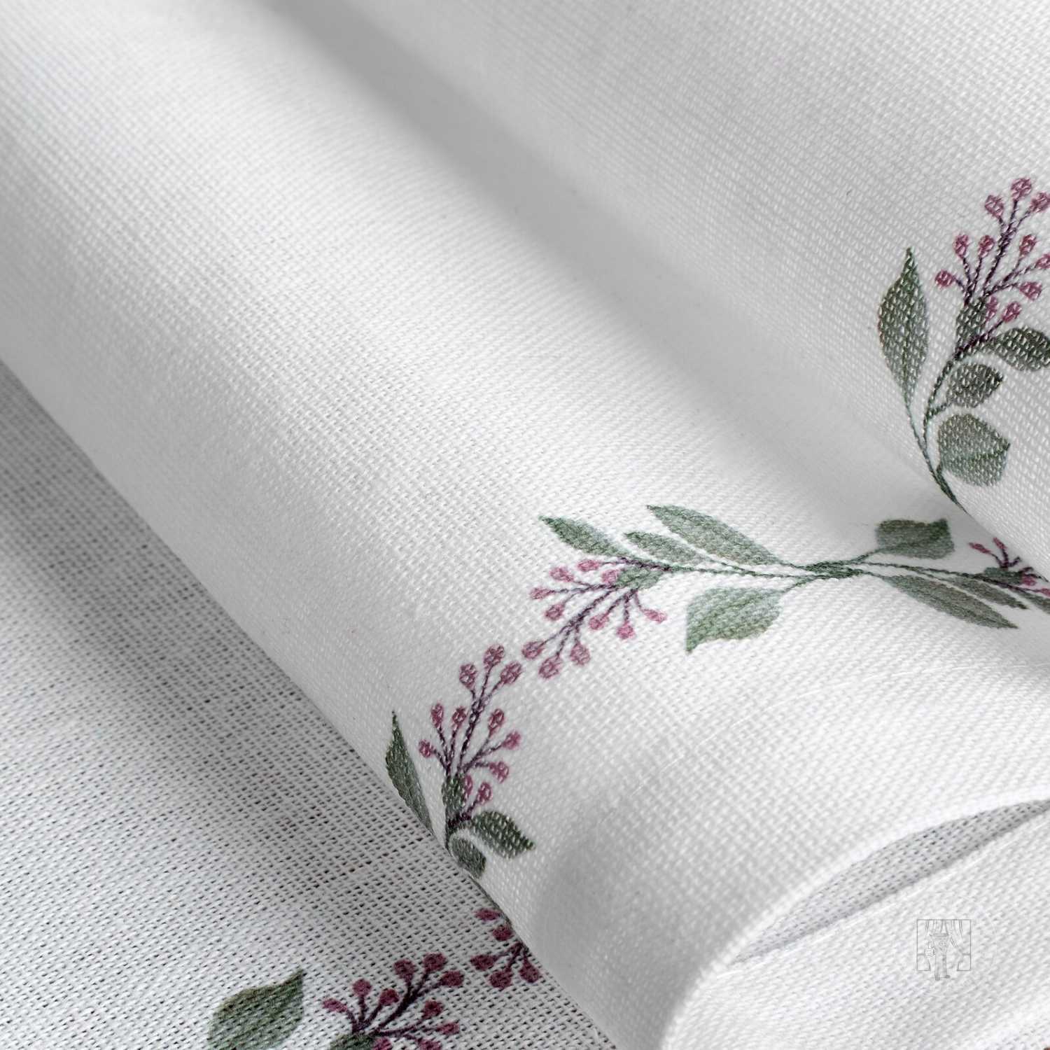 Obrus LILY biely/zelený