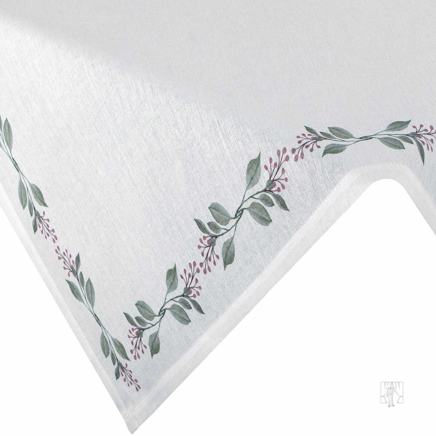 Obrus LILY biely/zelený