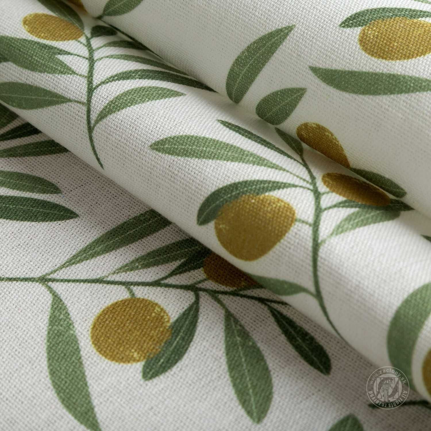 Obrus ERIN biely/zelený