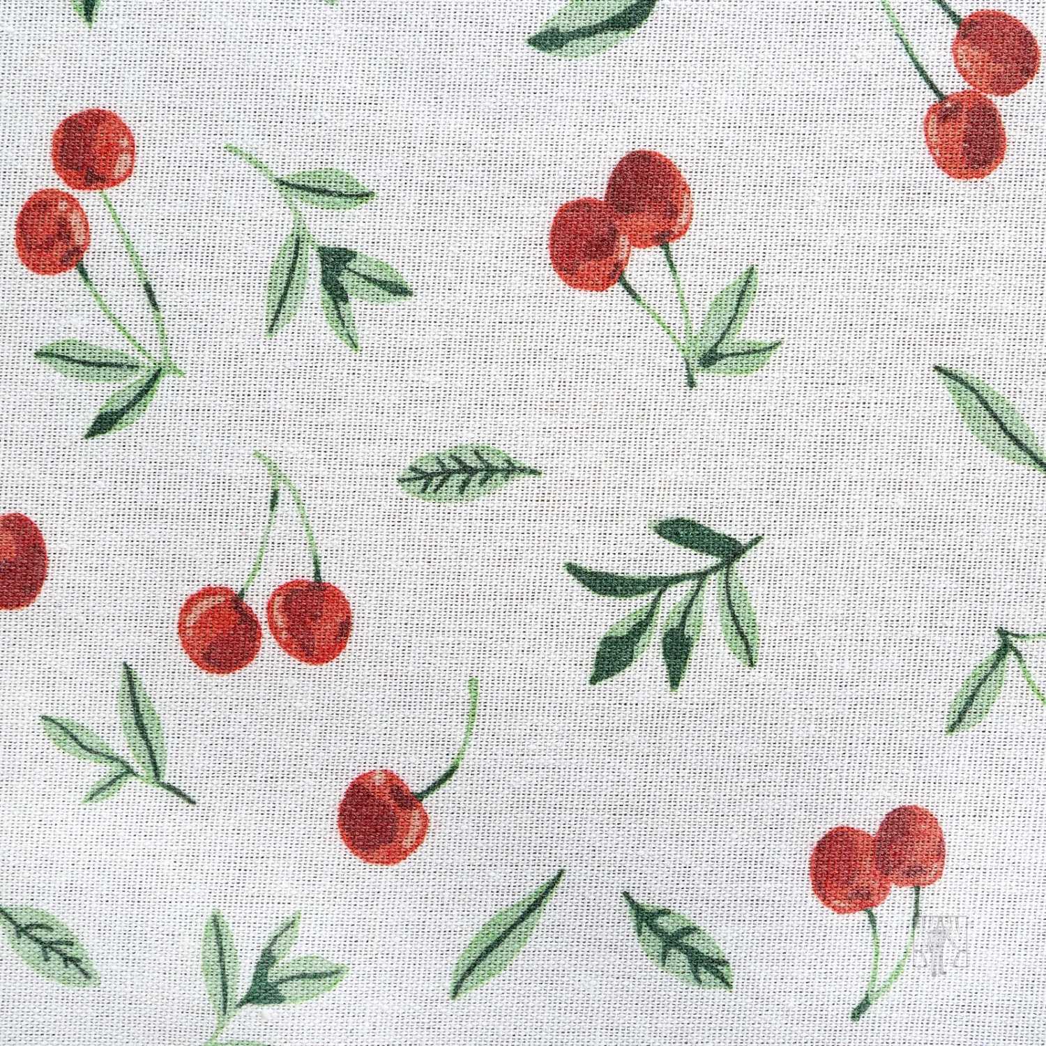 Obrus CHERRY biely/červený