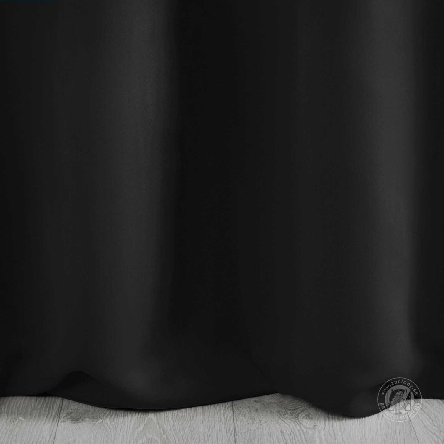 Záves NERISA na krúžkoch 140x250cm čierny