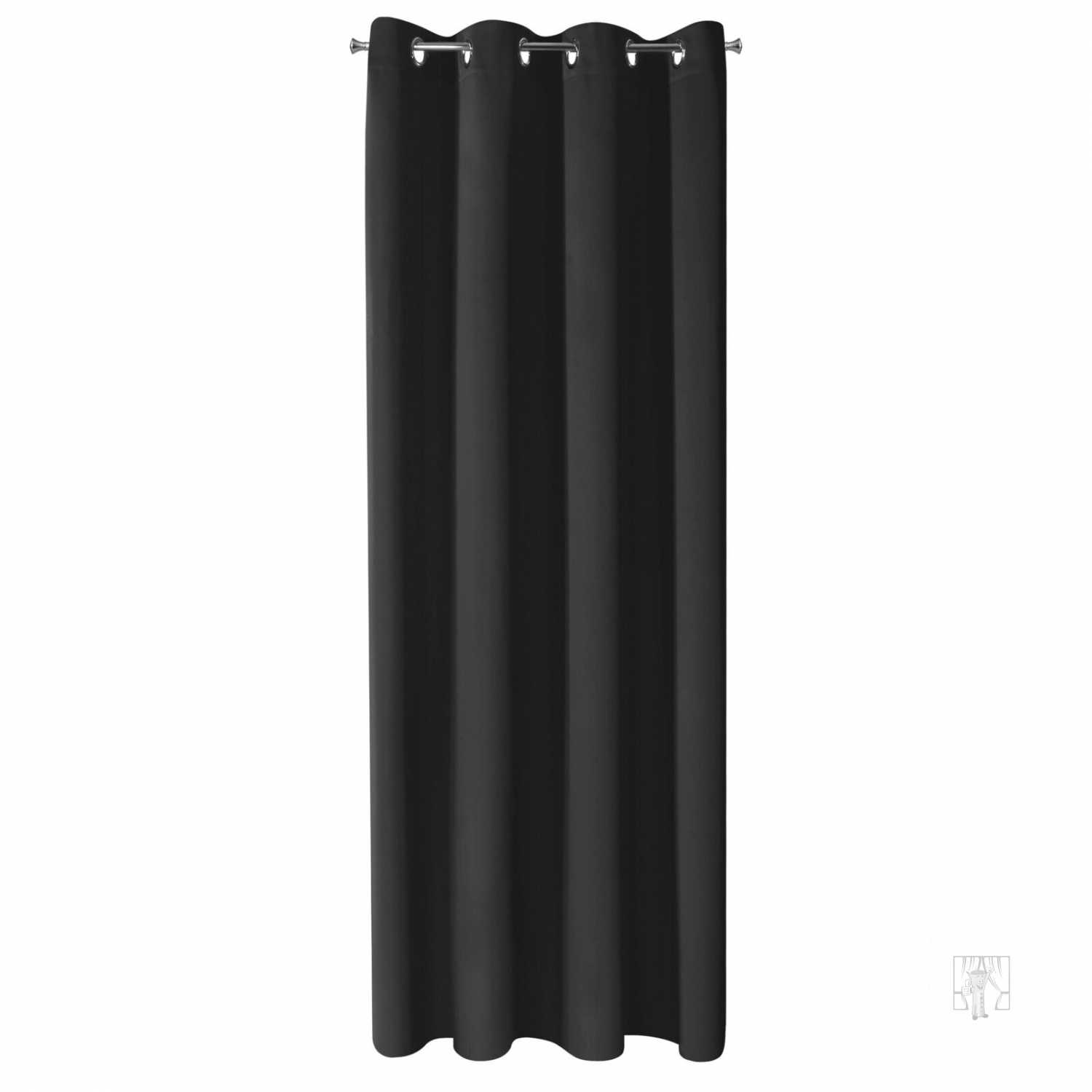 Záves NERISA na krúžkoch 140x250cm čierny