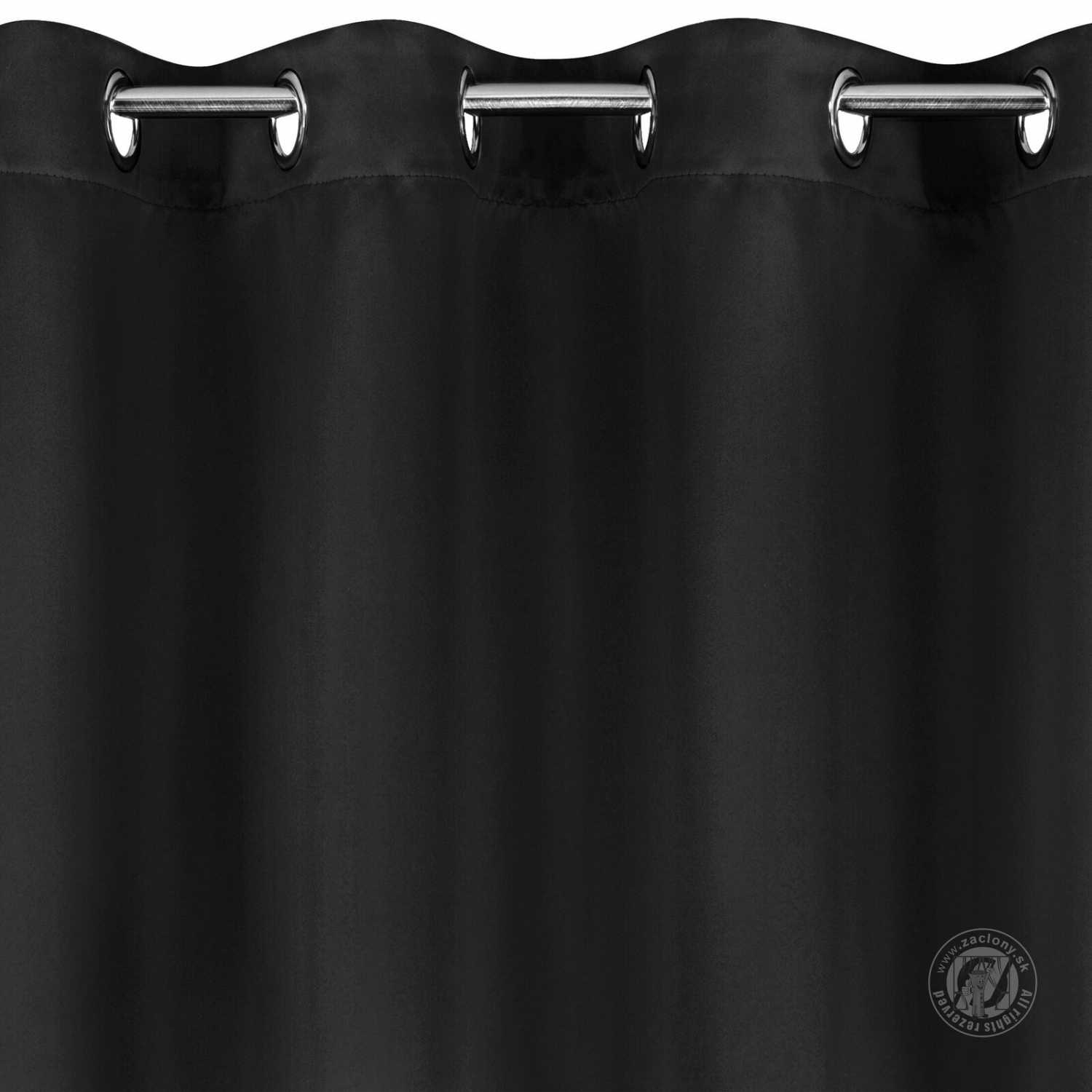 Záves NERISA na krúžkoch 140x250cm čierny