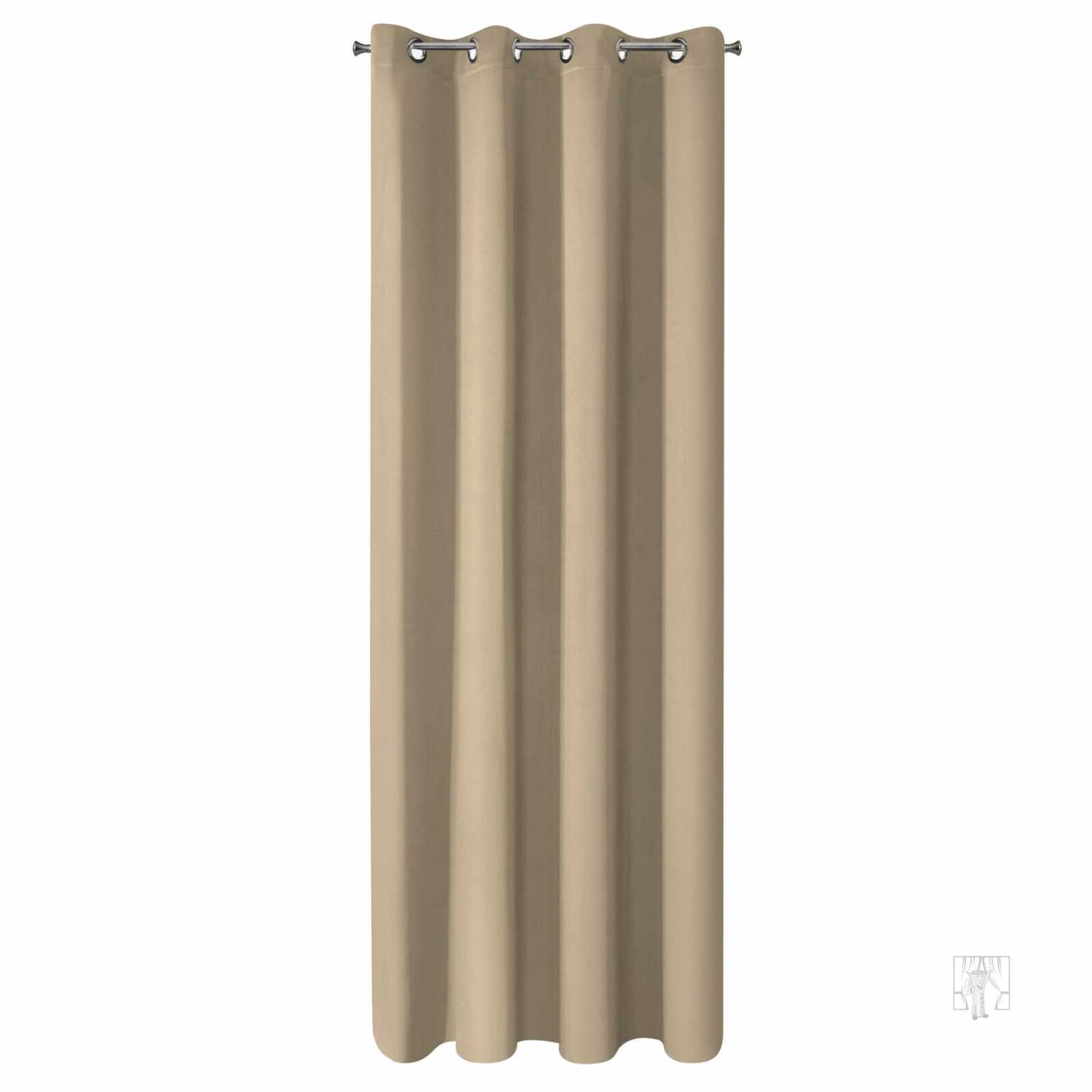 Záves NERISA na krúžkoch 140x250cm béžový