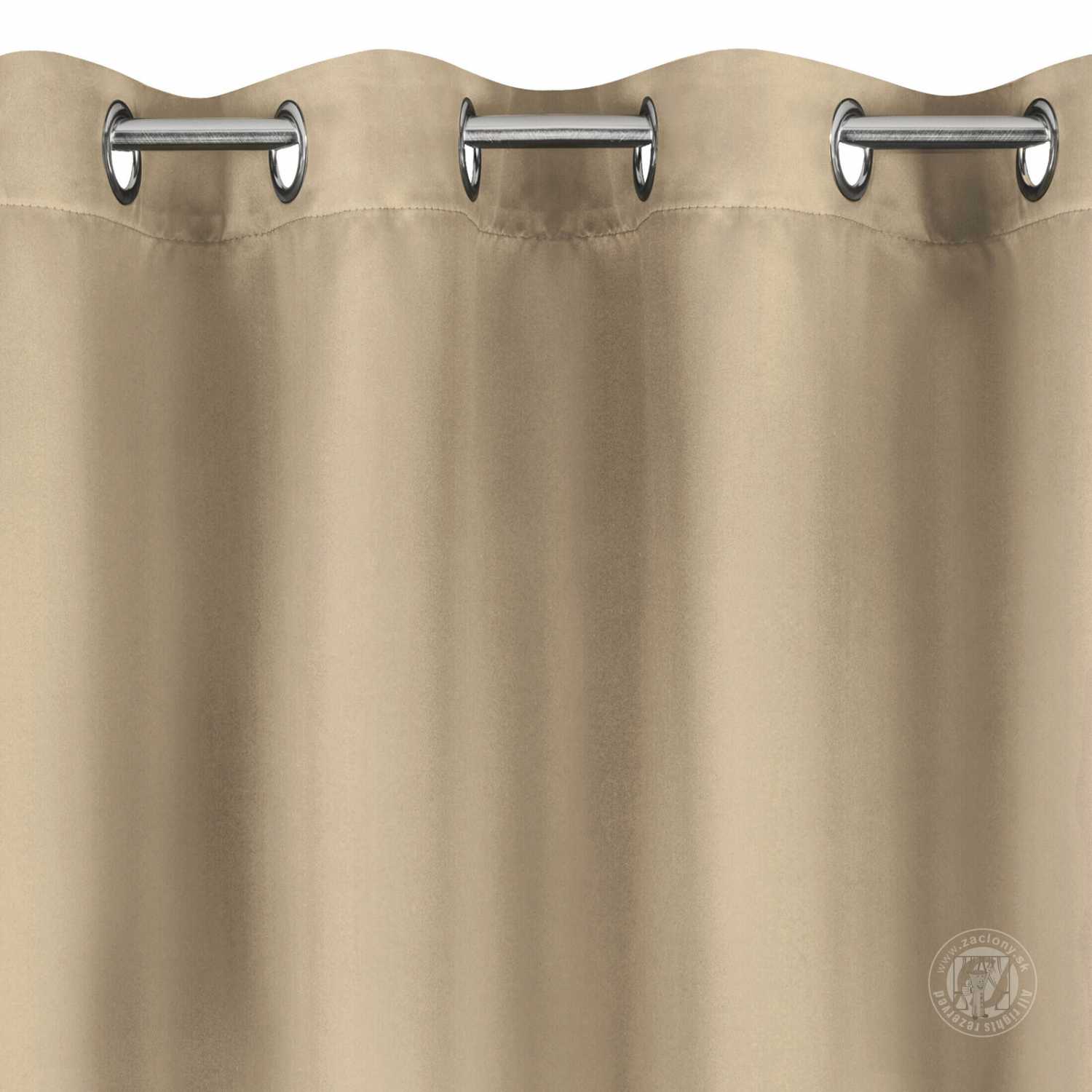 Záves NERISA na krúžkoch 140x250cm béžový