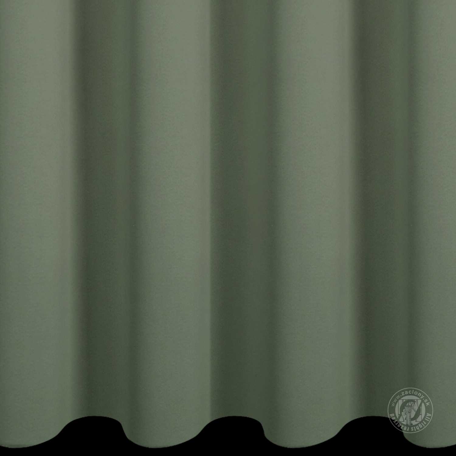 Záves NERISA na krúžkoch 140x250cm olivový