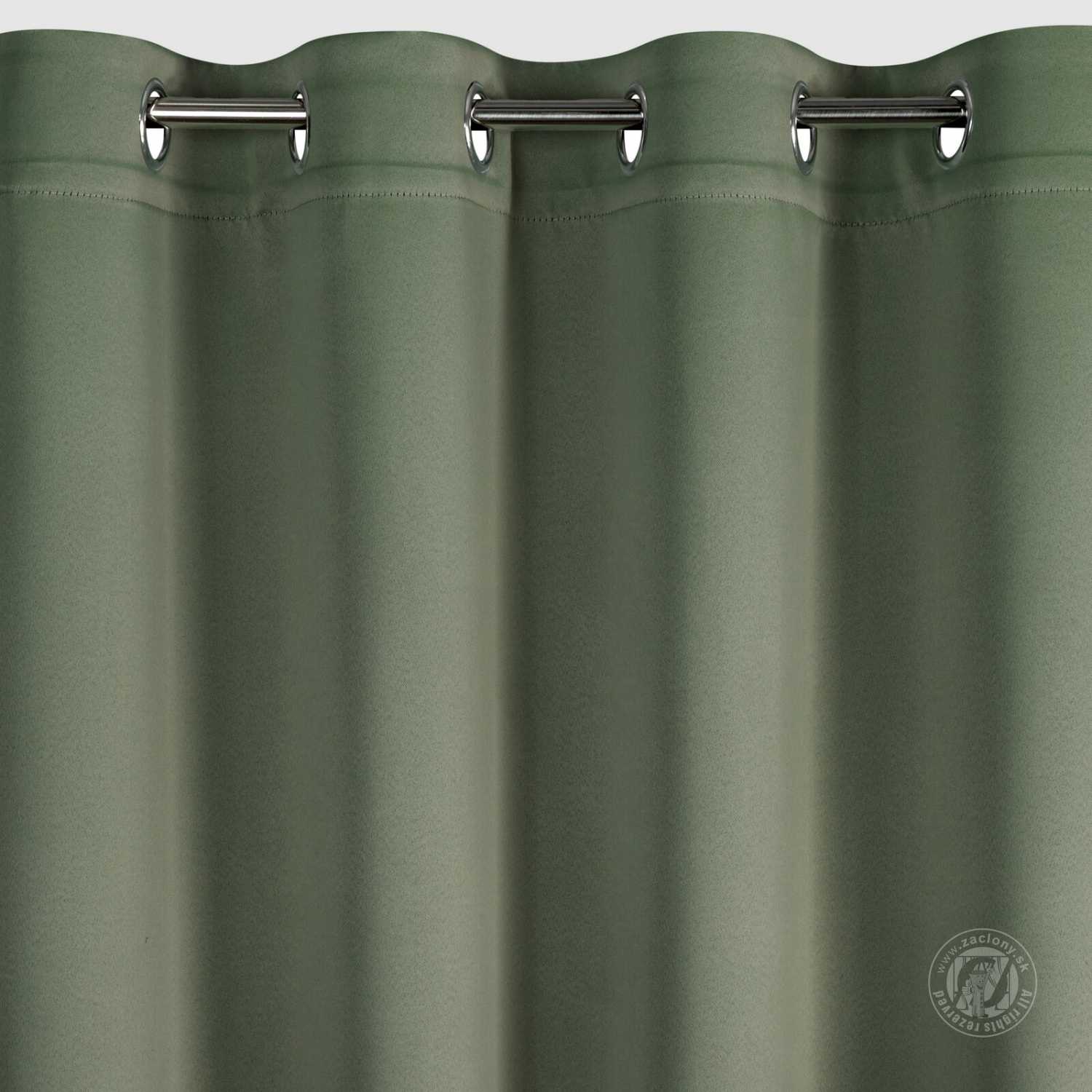 Záves NERISA na krúžkoch 140x250cm olivový