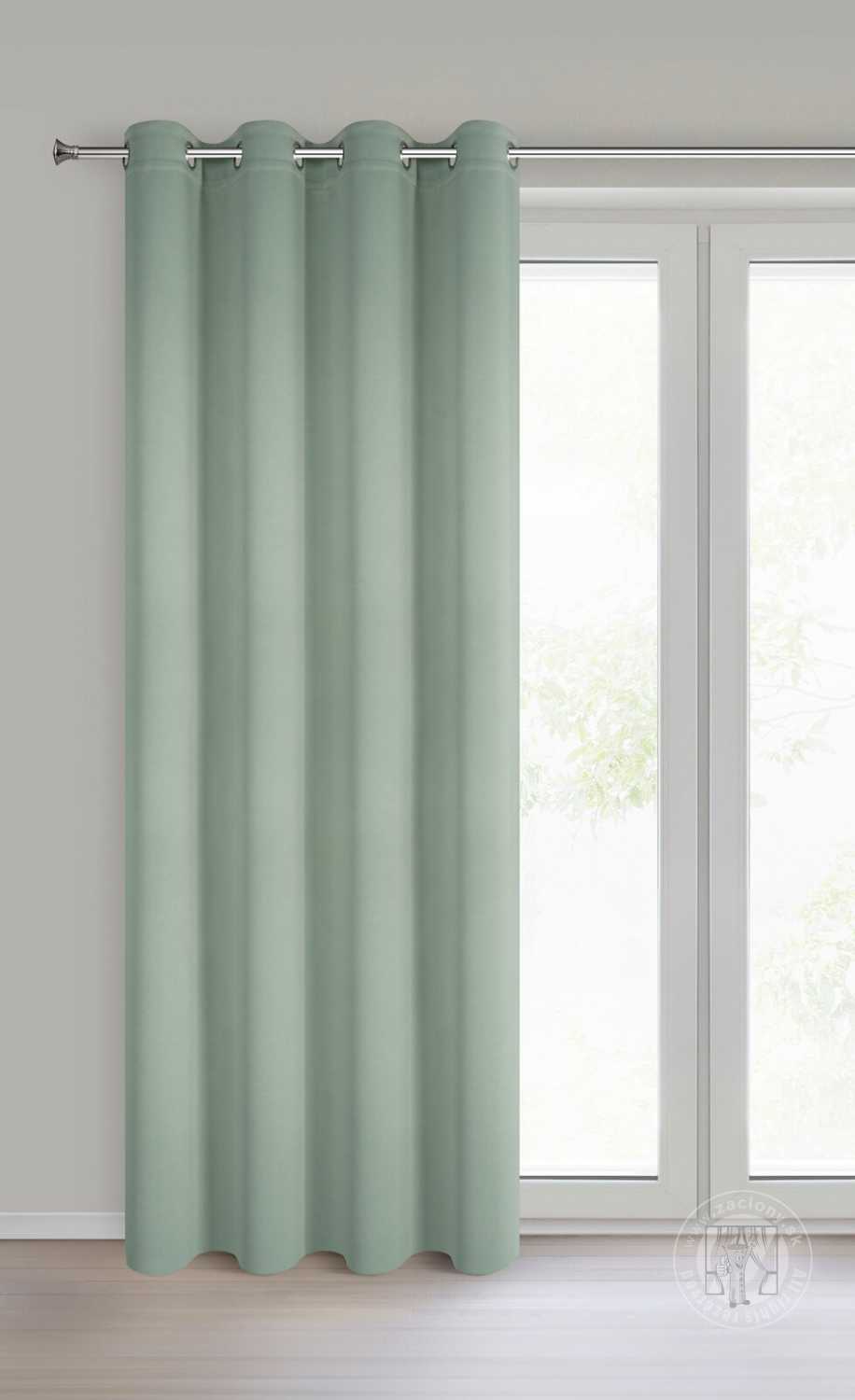 Záves NERISA na krúžkoch 140x250cm mätový