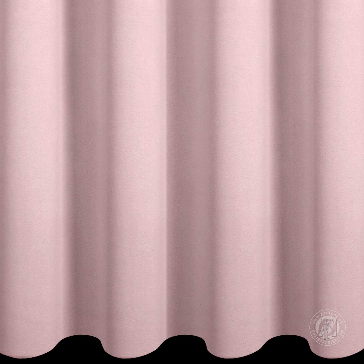 Záves NERISA na krúžkoch 140x250cm púdrovo ružový