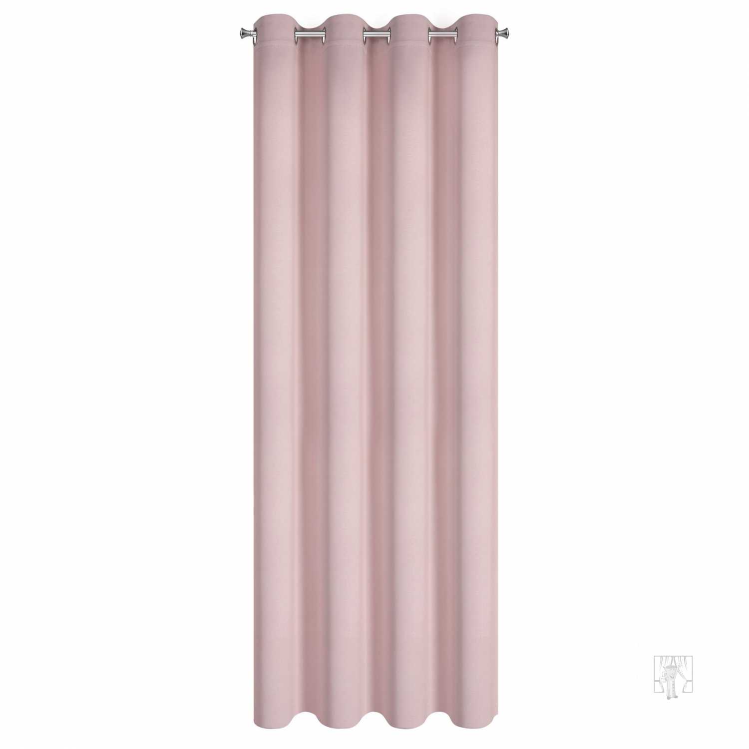 Záves NERISA na krúžkoch 140x250cm púdrovo ružový