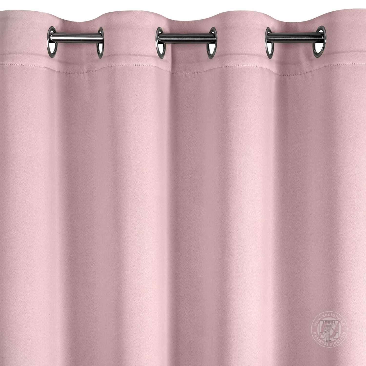 Záves NERISA na krúžkoch 140x250cm púdrovo ružový