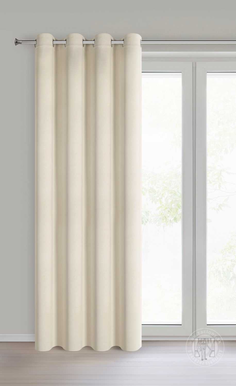 Záves NERISA na krúžkoch 140x250cm tmavý krémový