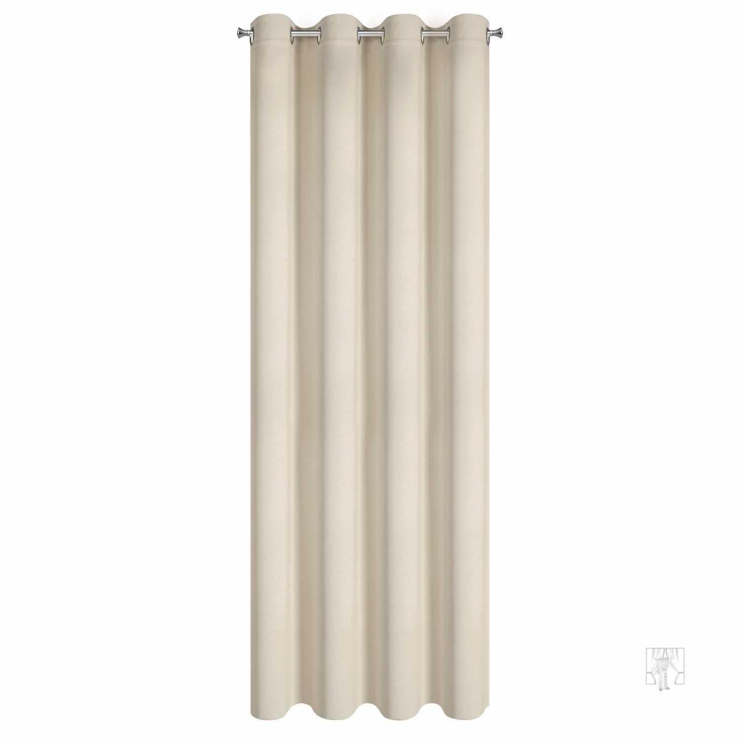 Záves NERISA na krúžkoch 140x250cm tmavý krémový