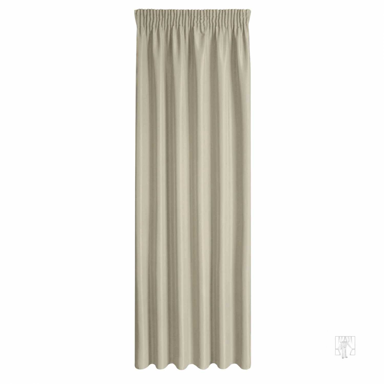 Záves RITA na páske cappuccino 140x270cm