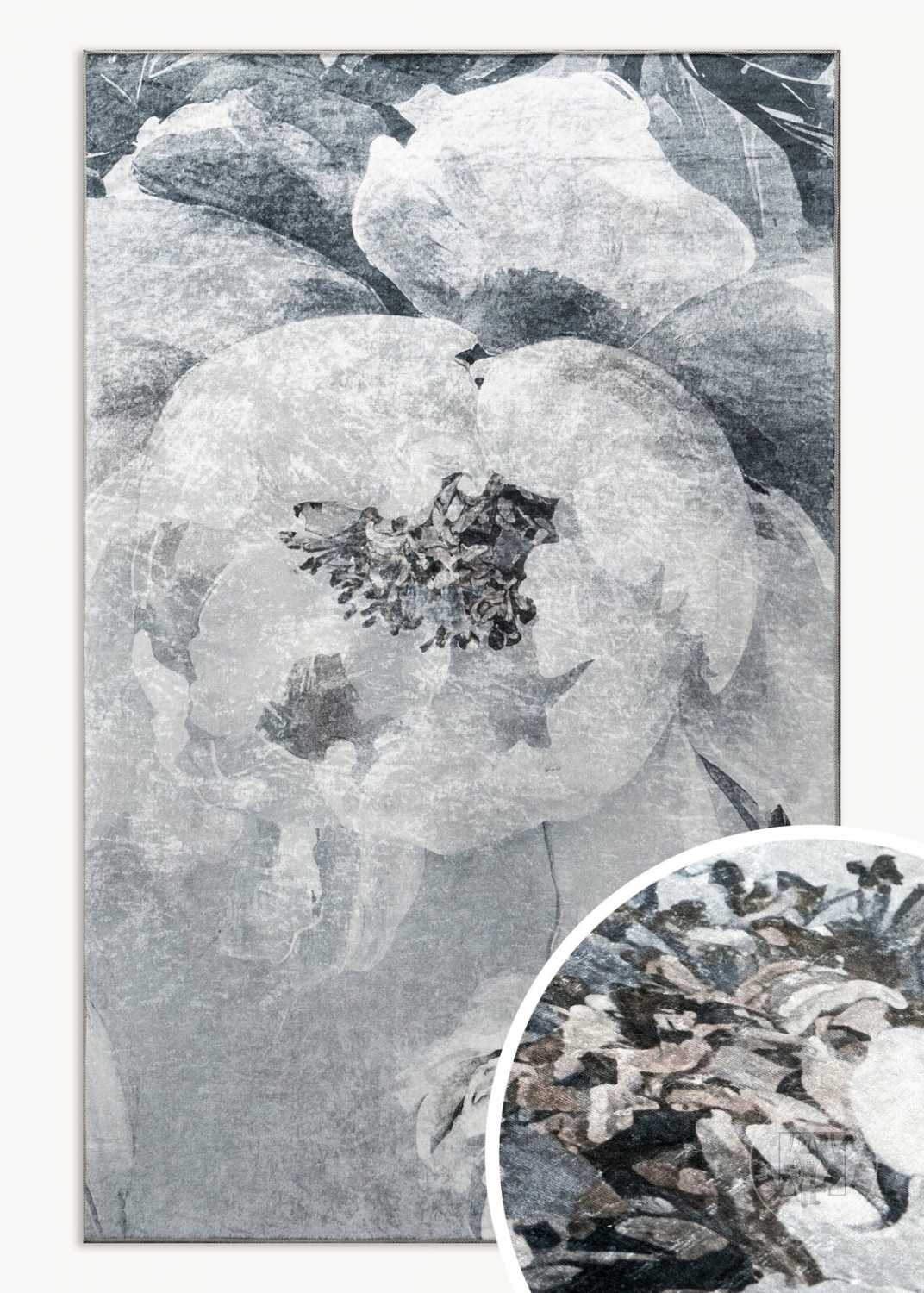 Kusový koberec LOTUS4 svetlosivý/strieborný