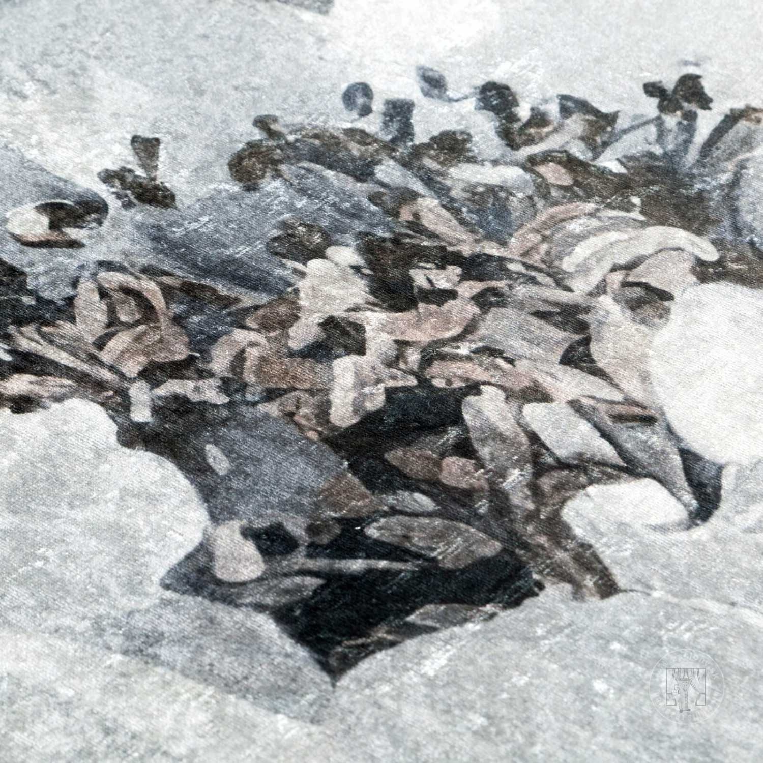 Kusový koberec LOTUS4 svetlosivý/strieborný