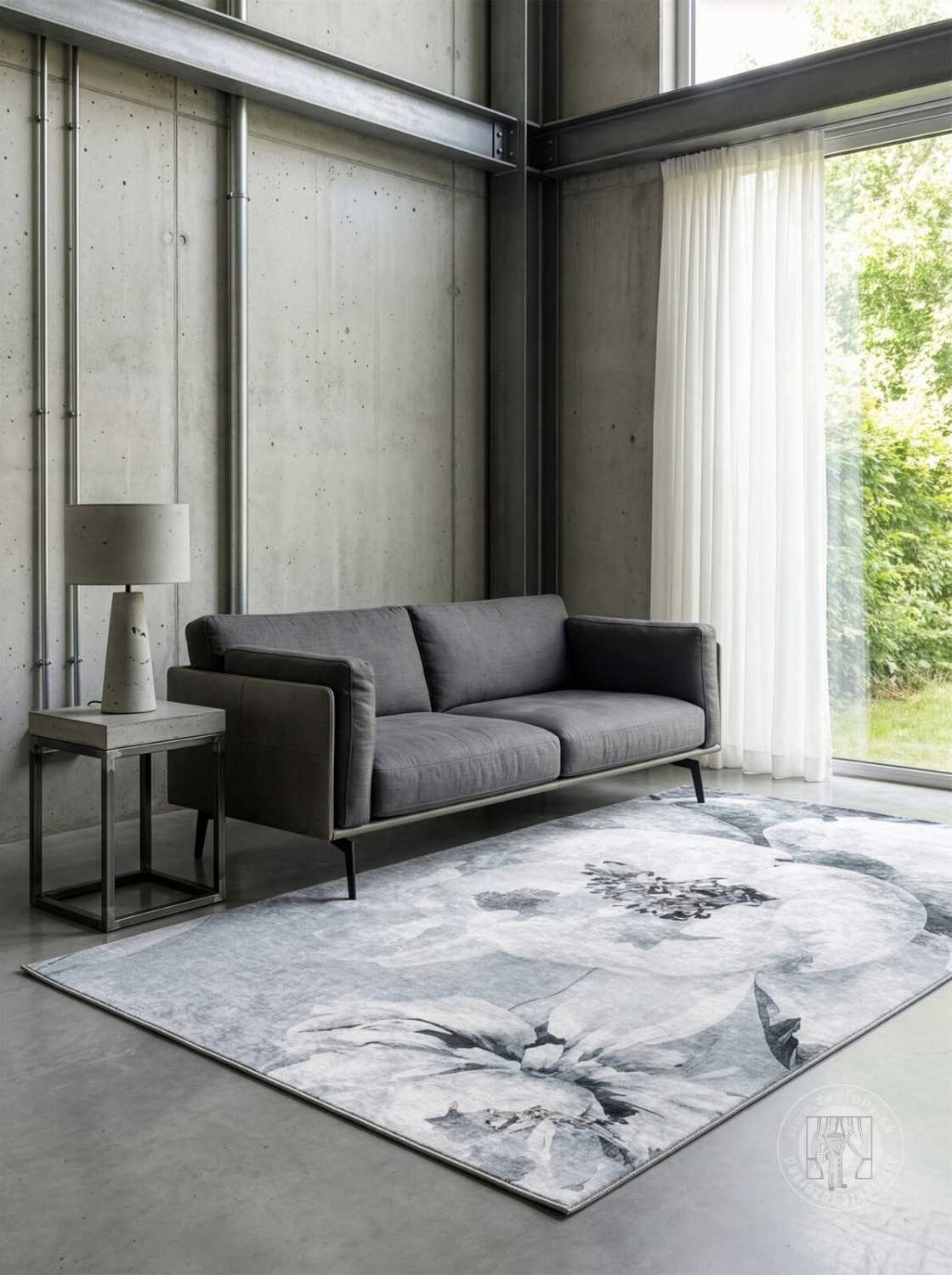 Kusový koberec LOTUS4 svetlosivý/strieborný