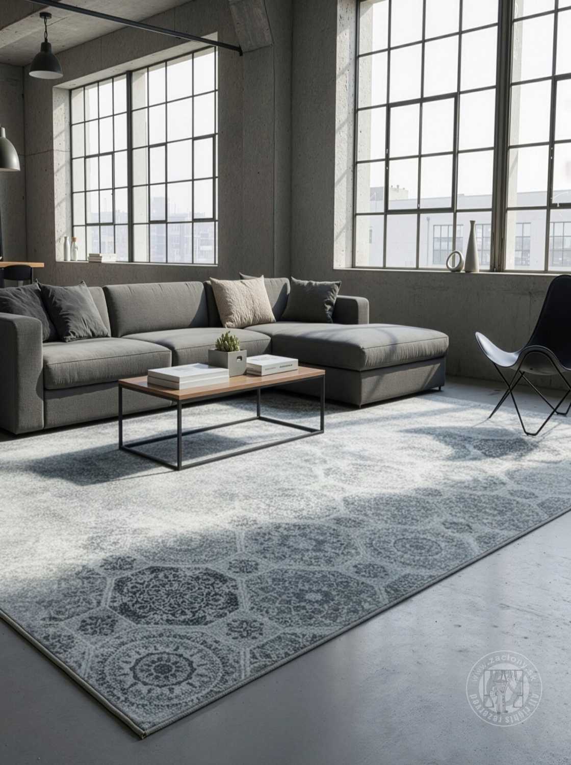 Kusový koberec LOTUS7 strieborný