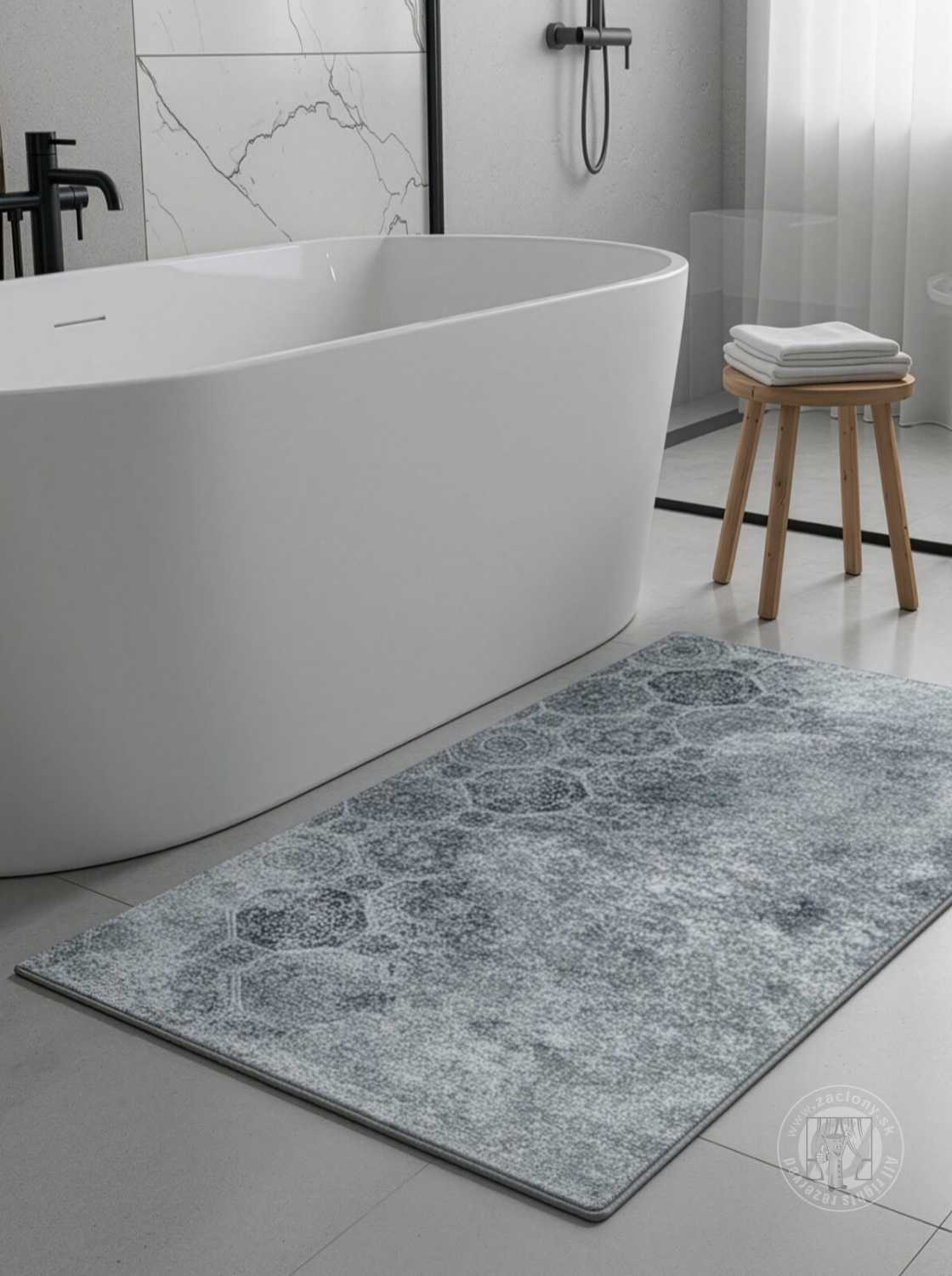 Kusový koberec LOTUS7 strieborný