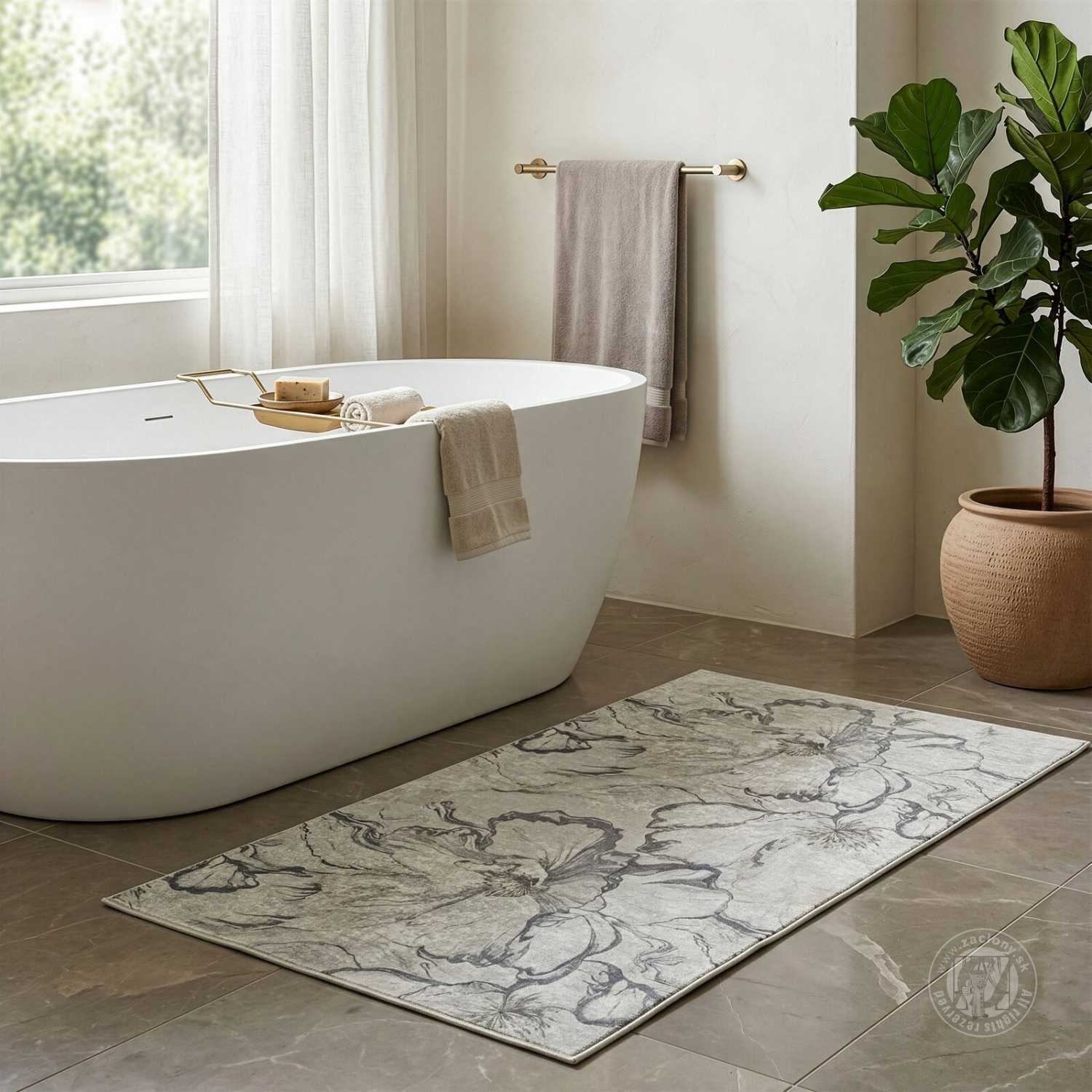 Kusový koberec LOTUS1 sivý/krémový