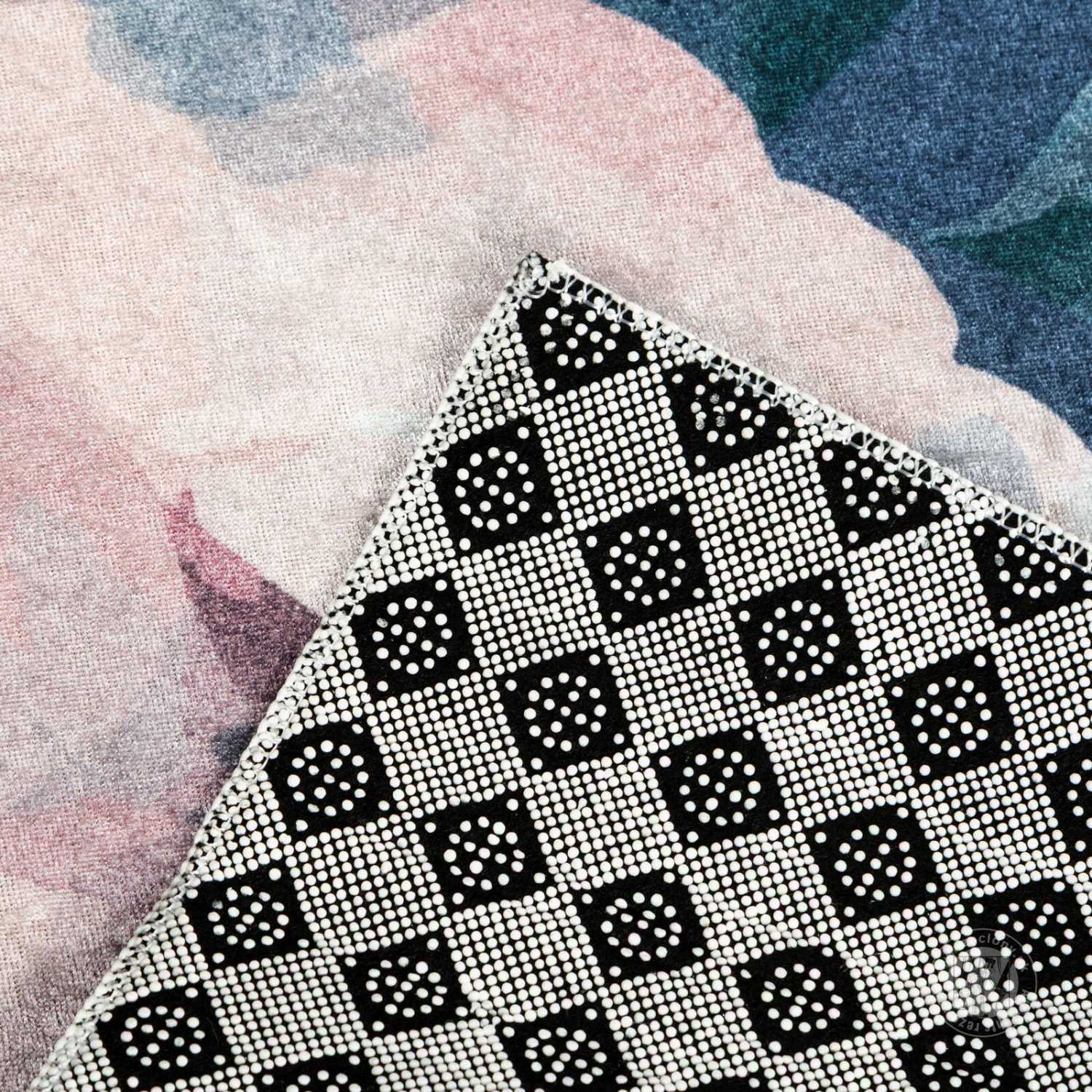 Kusový koberec LOTUS5 modrý/púdrový