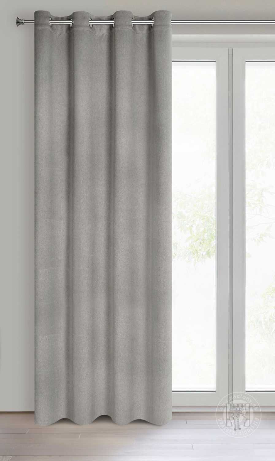 Záves AMARO na krúžkoch 135x250cm popolavý