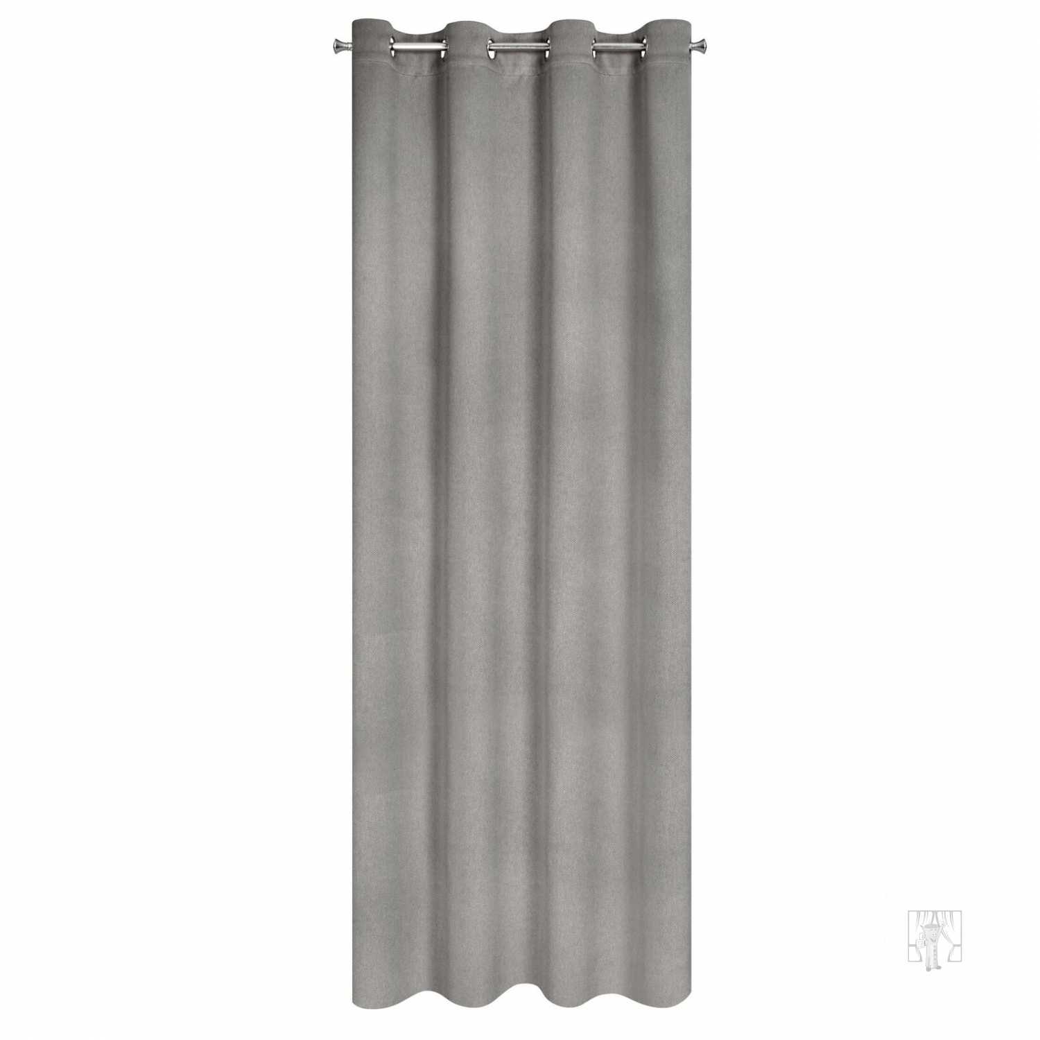 Záves AMARO na krúžkoch 135x250cm popolavý