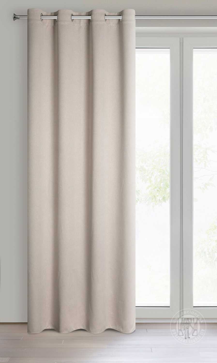 Záves AMARO na krúžkoch 135x250cm béžový