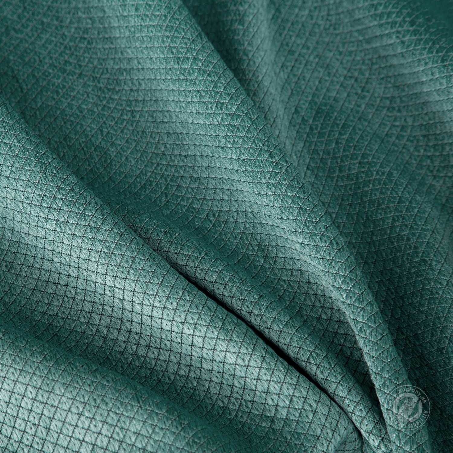 Záves AMARO na krúžkoch 135x250cm tmavotyrkysový