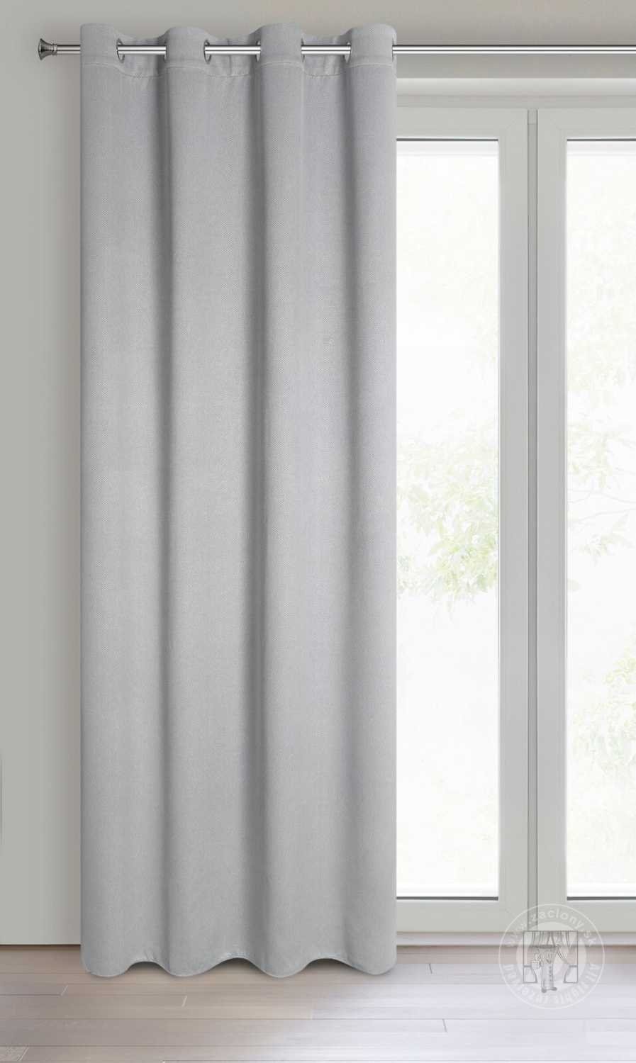 Záves AMARO na krúžkoch 135x250cm sivý