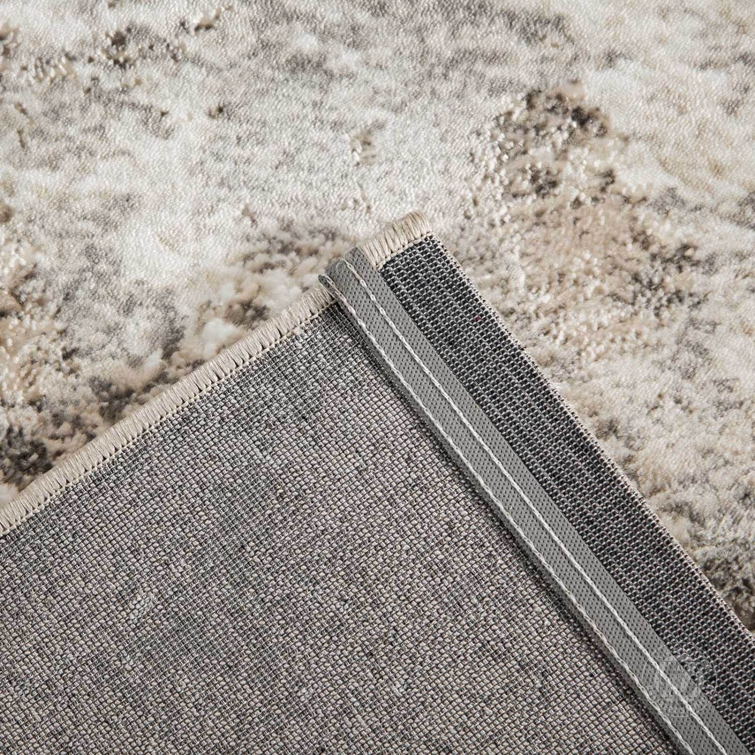 Kusový koberec ASIA4 svetlosivý/biely