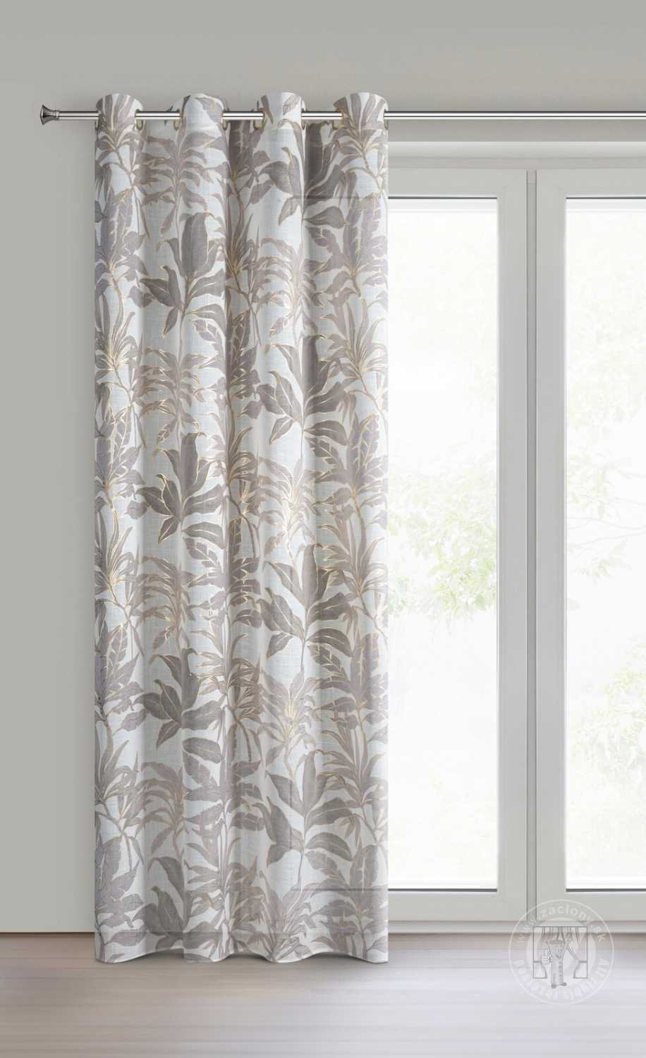 Záves ANELI na krúžkoch 135x250cm biely/béžový