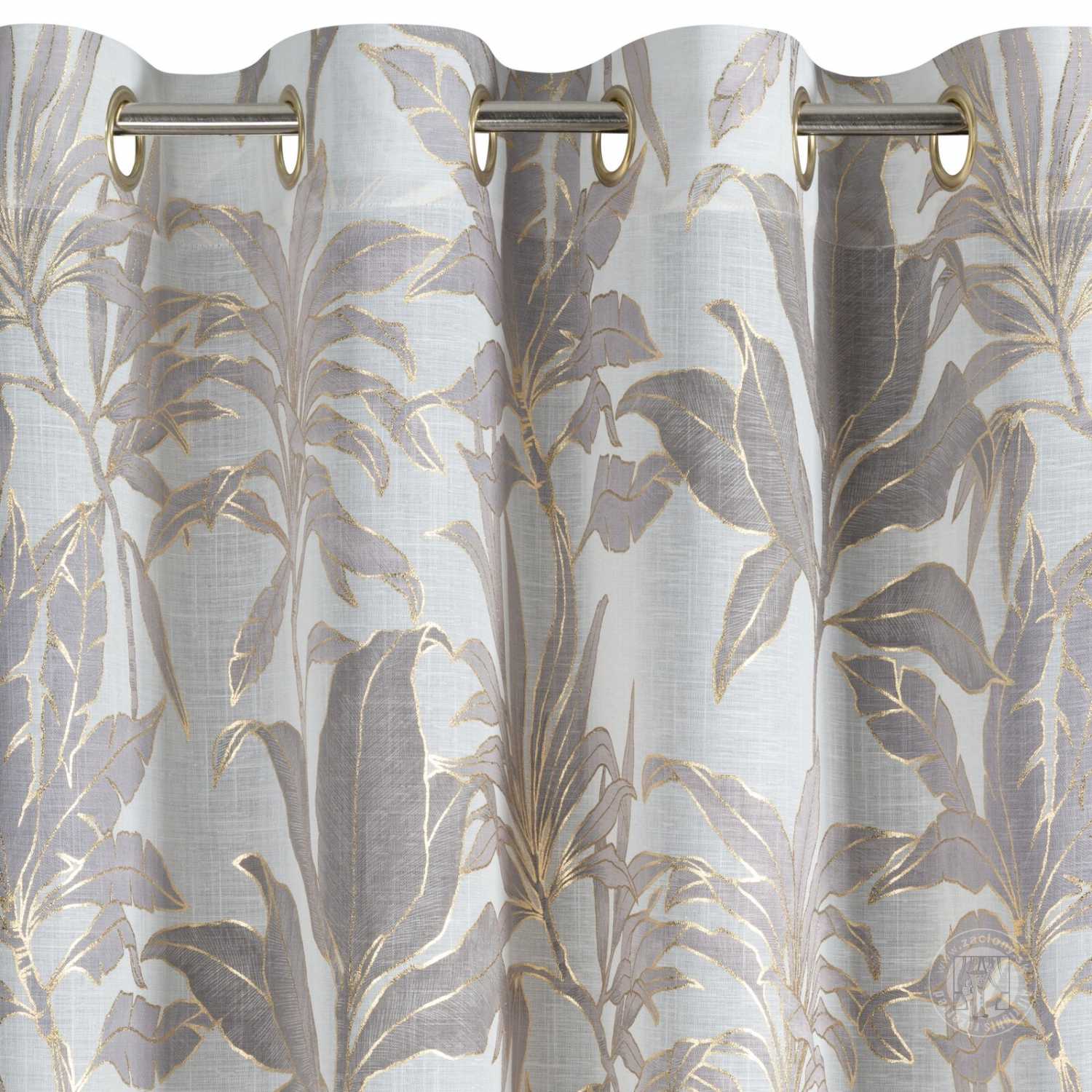 Záves ANELI na krúžkoch 135x250cm biely/béžový