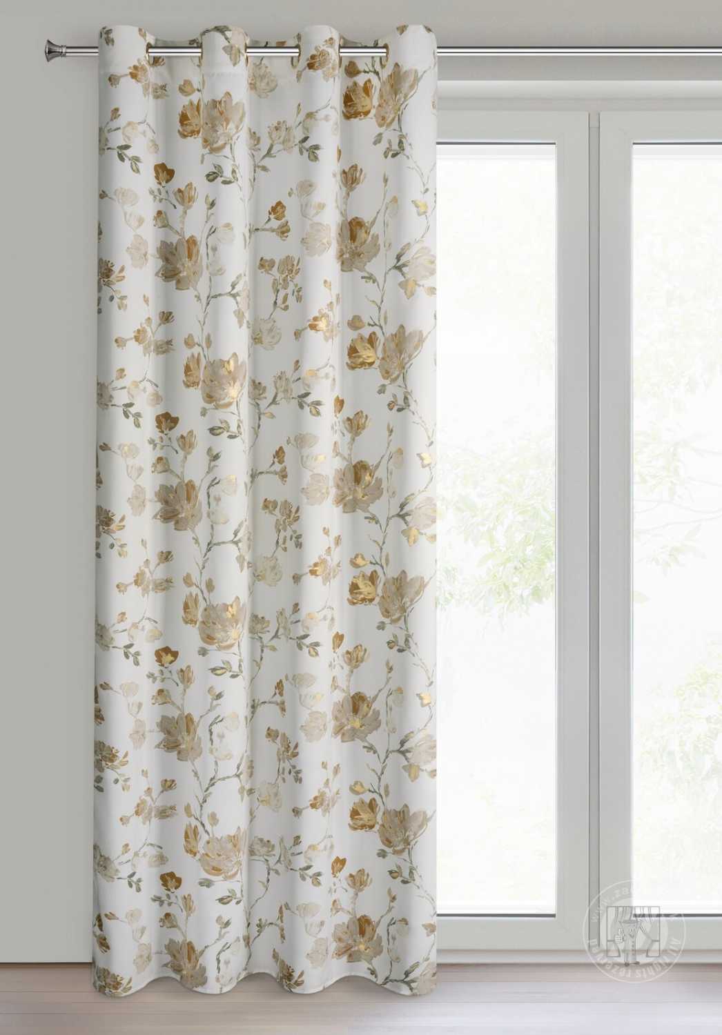 Záves NELIA na krúžkoch 140x250cm biely/béžový