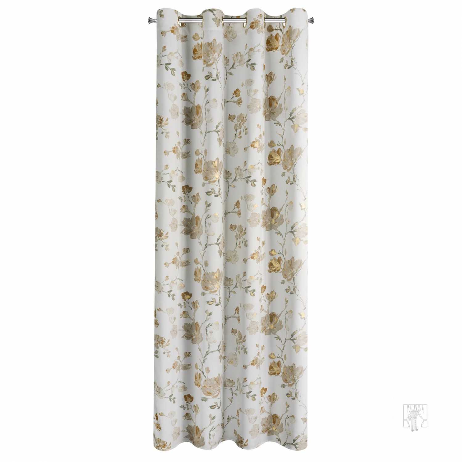 Záves NELIA na krúžkoch 140x250cm biely/béžový