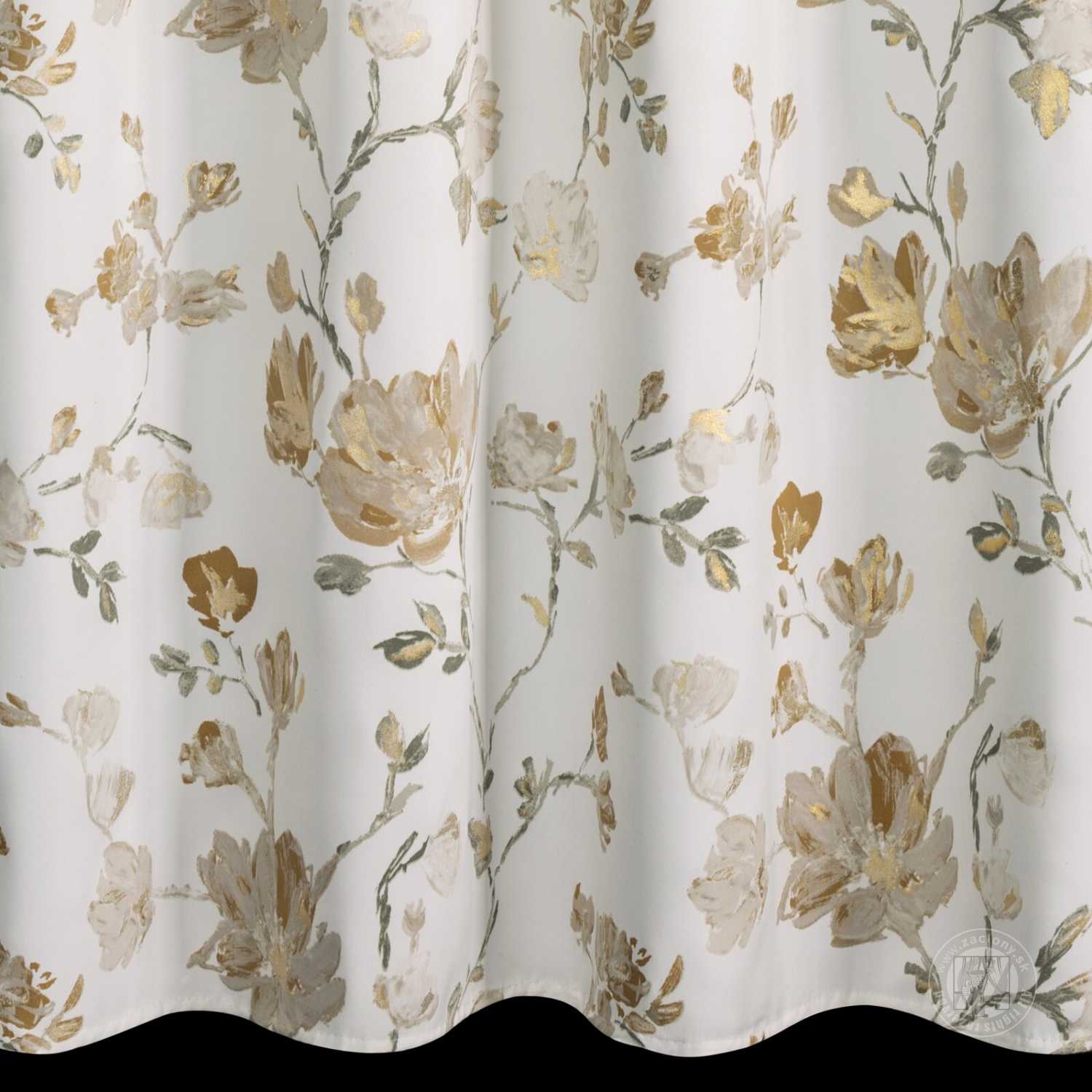 Záves NELIA na krúžkoch 140x250cm biely/béžový