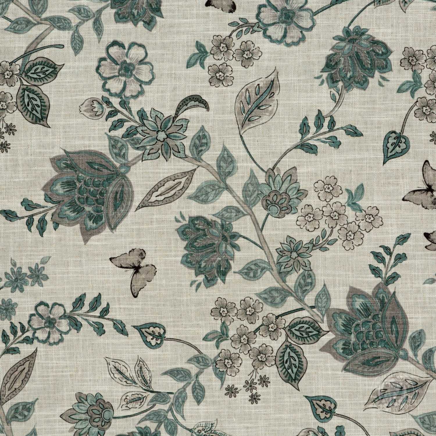 Záves TALI na krúžkoch 140x250cm prírodný/modrý