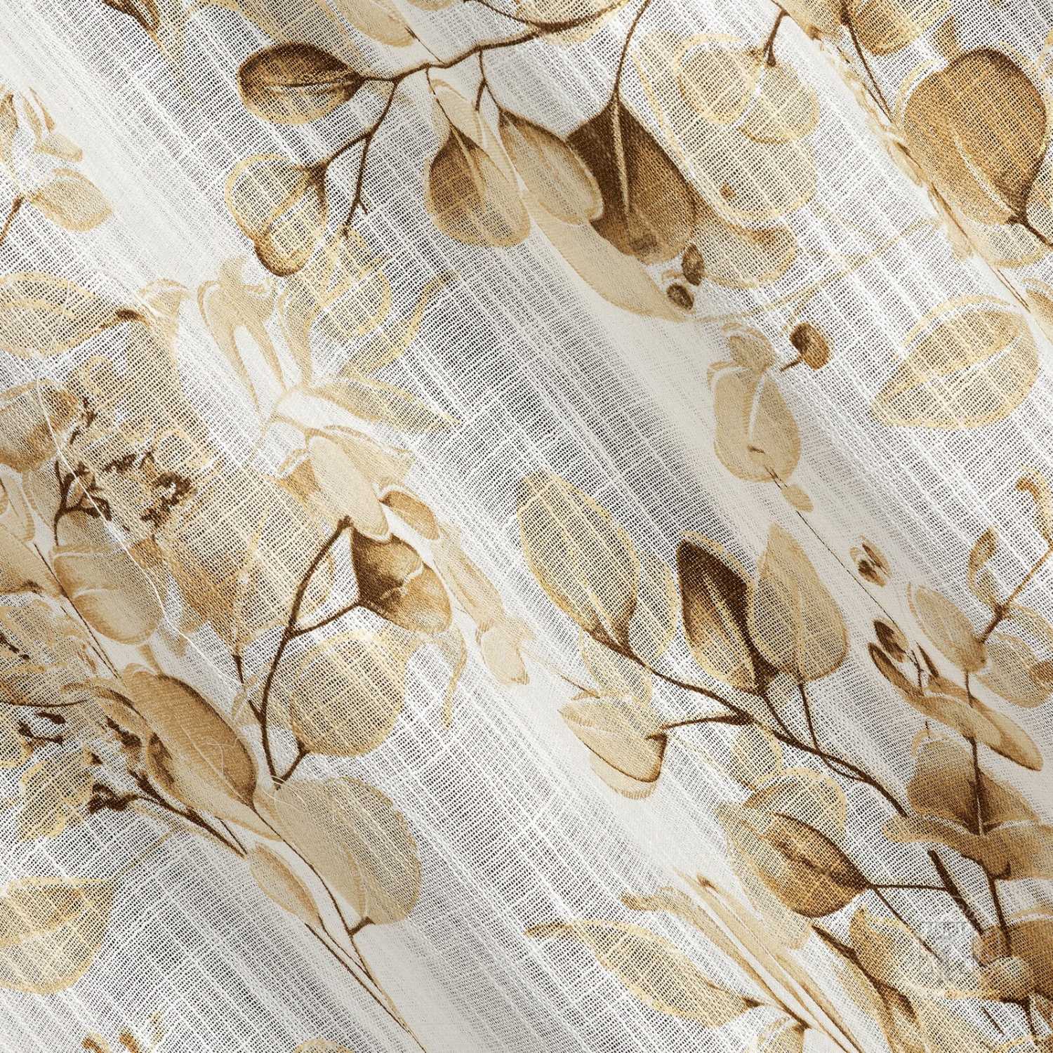 Záves ADENA na krúžkoch 140x250cm béžový/zlatý