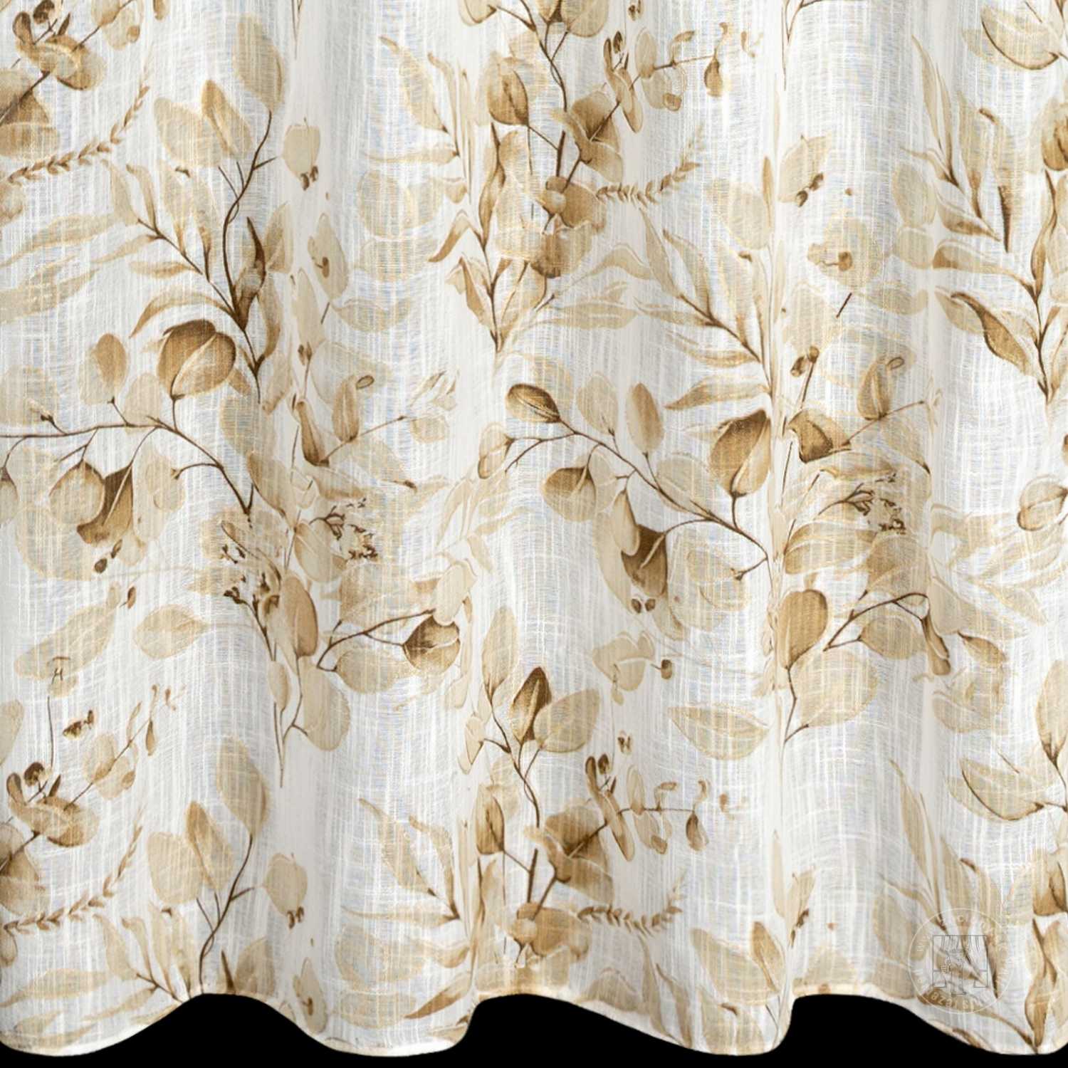 Záves ADENA na krúžkoch 140x250cm béžový/zlatý