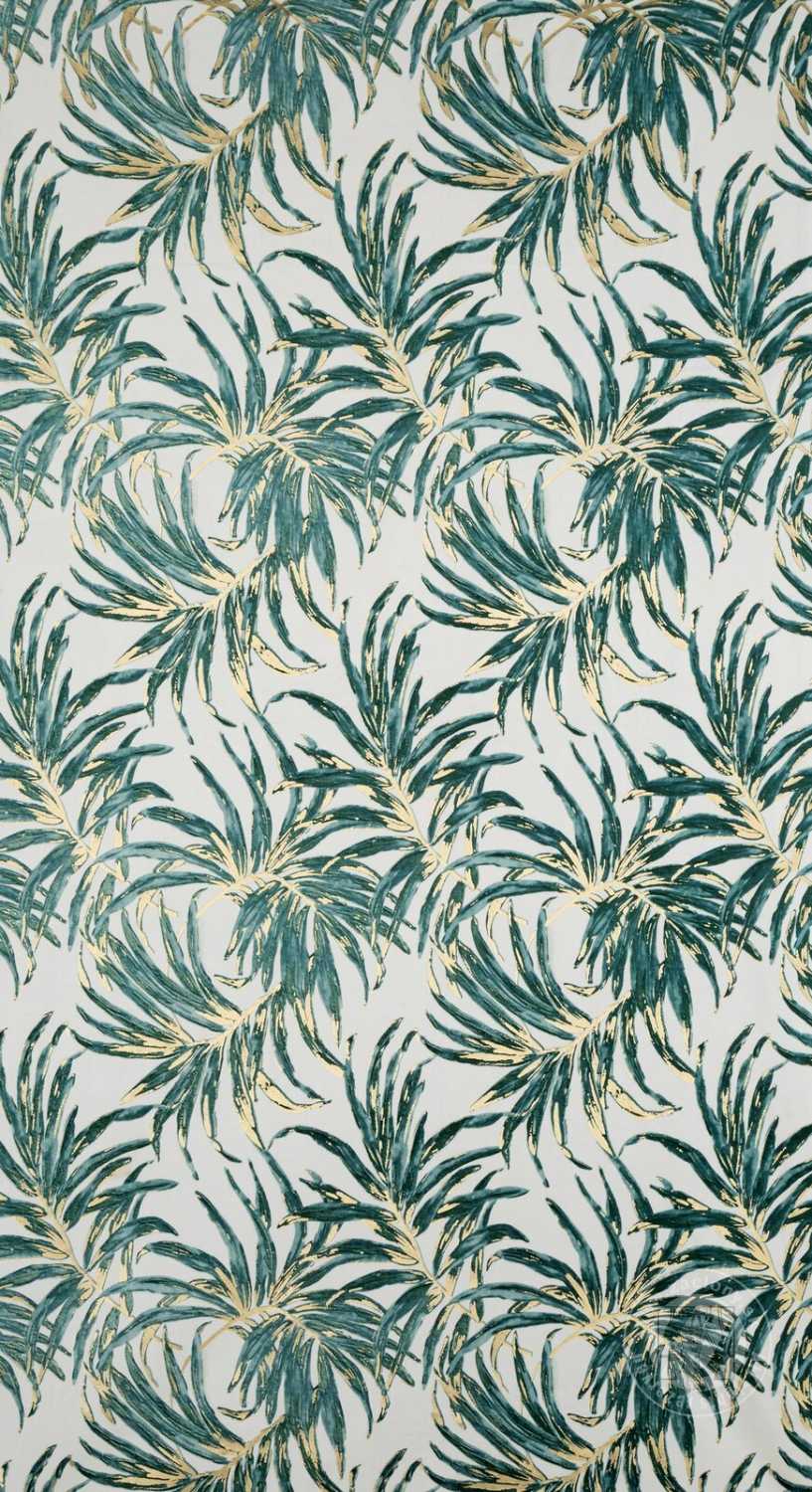 Záves ALENA na krúžkoch 140x250cm biely/zelený